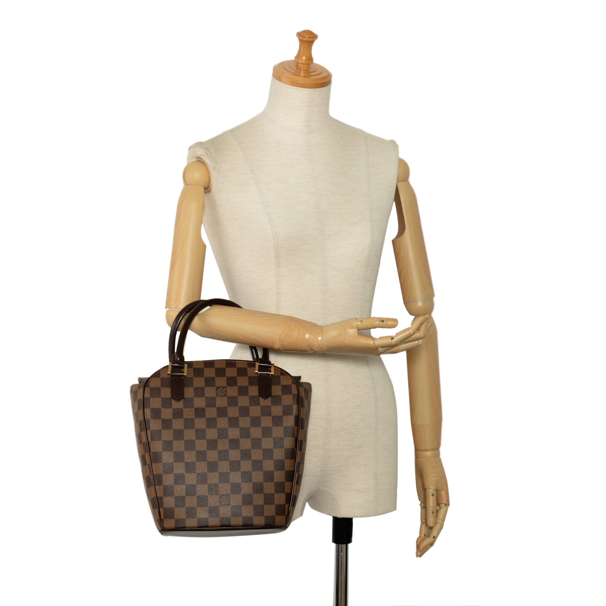 Brown Louis Vuitton Damier Ebene Sarria Seau Handbag