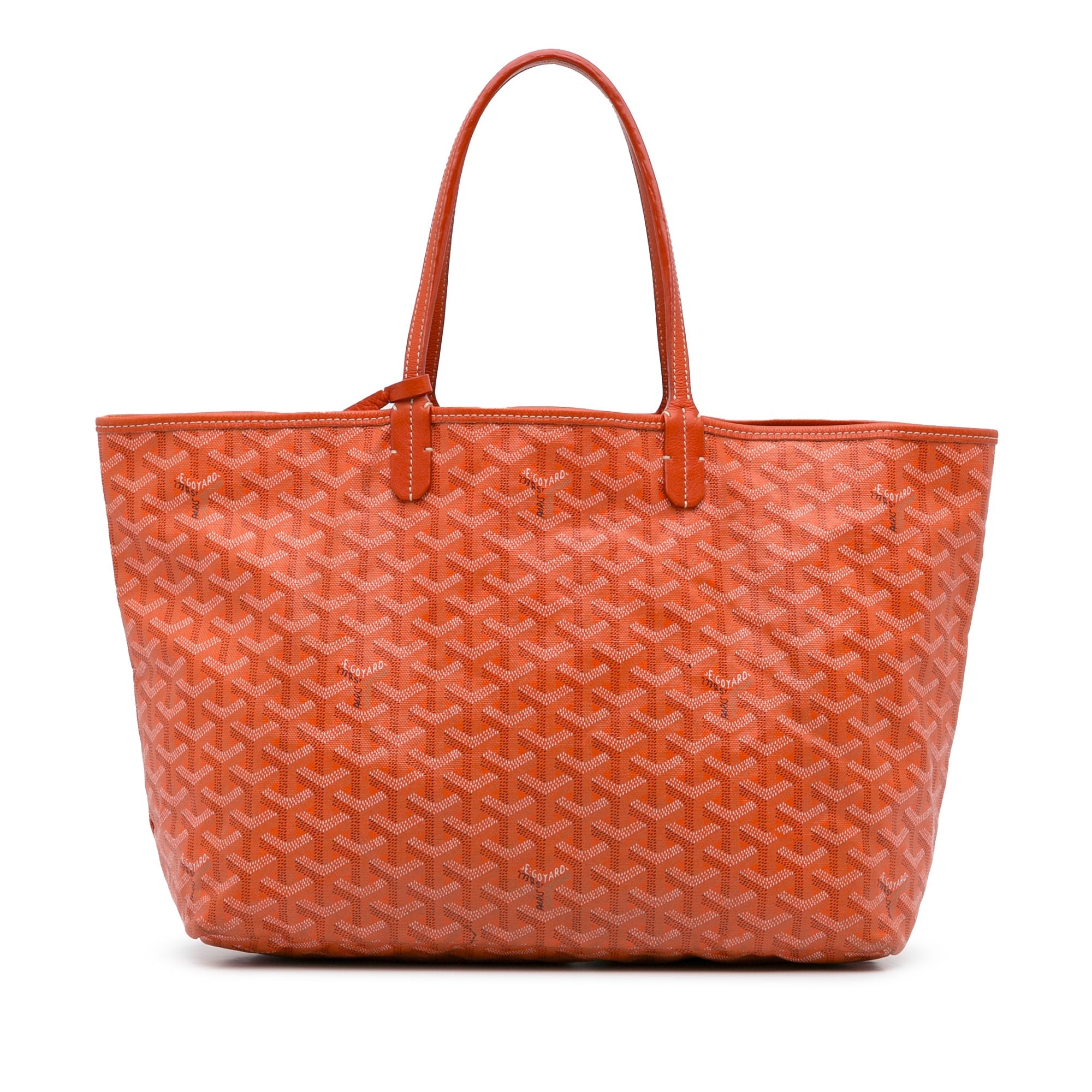Orange Goyard Goyardine Saint Louis PM Tote Bag
