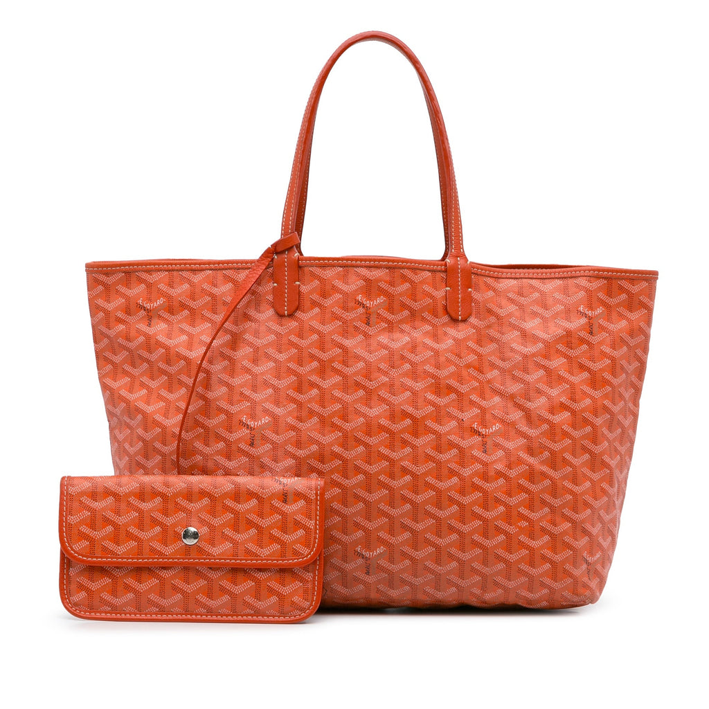 Orange Goyard Goyardine Saint Louis PM Tote Bag