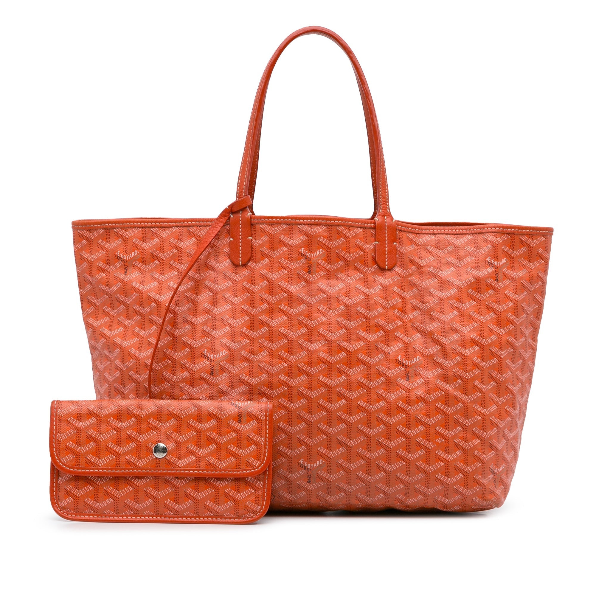 Orange Goyard Goyardine Saint Louis PM Tote Bag