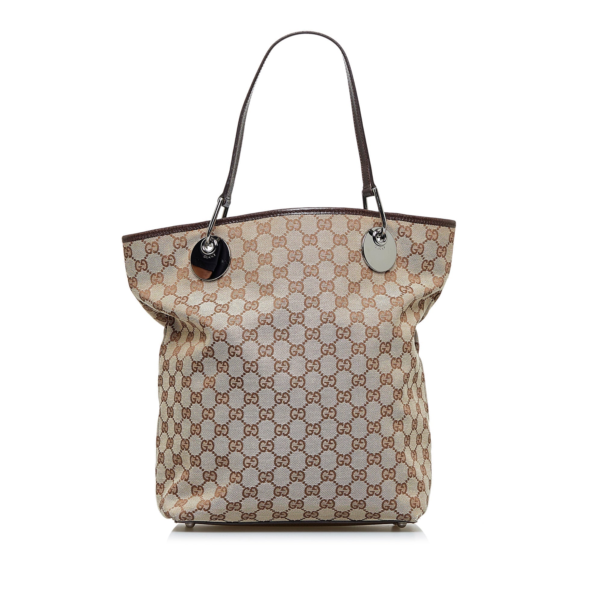 Taupe Gucci GG Canvas Eclipse Tote Bag