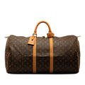 Brown Louis Vuitton Monogram Keepall 55 Travel Bag