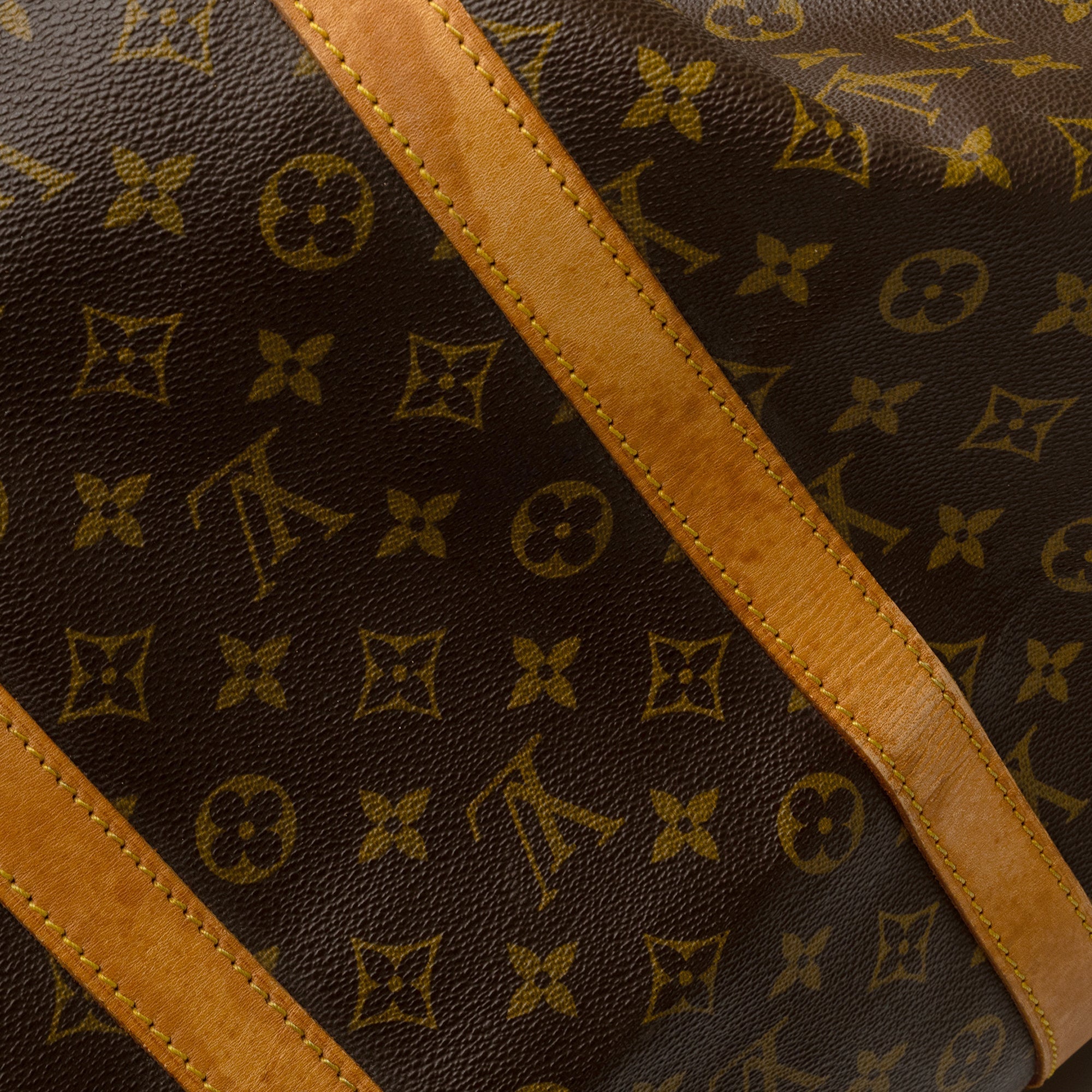 Brown Louis Vuitton Monogram Keepall 55 Travel Bag
