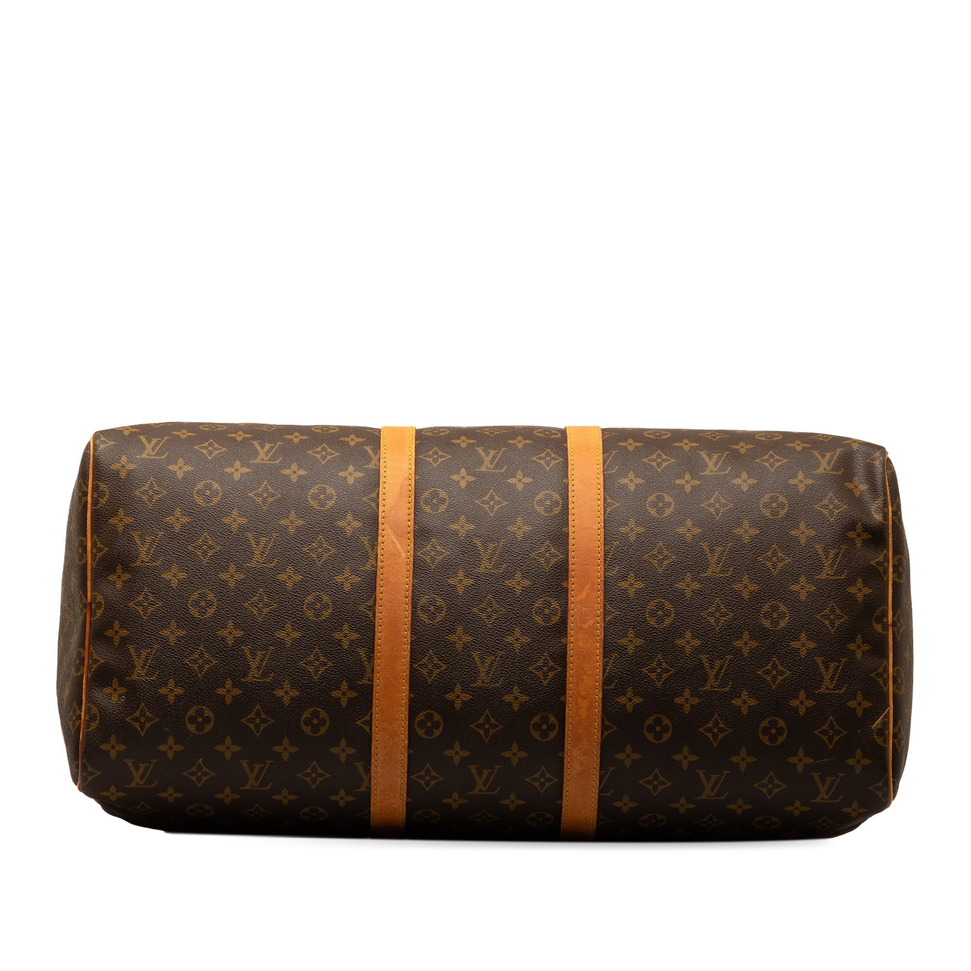 Brown Louis Vuitton Monogram Keepall 55 Travel Bag