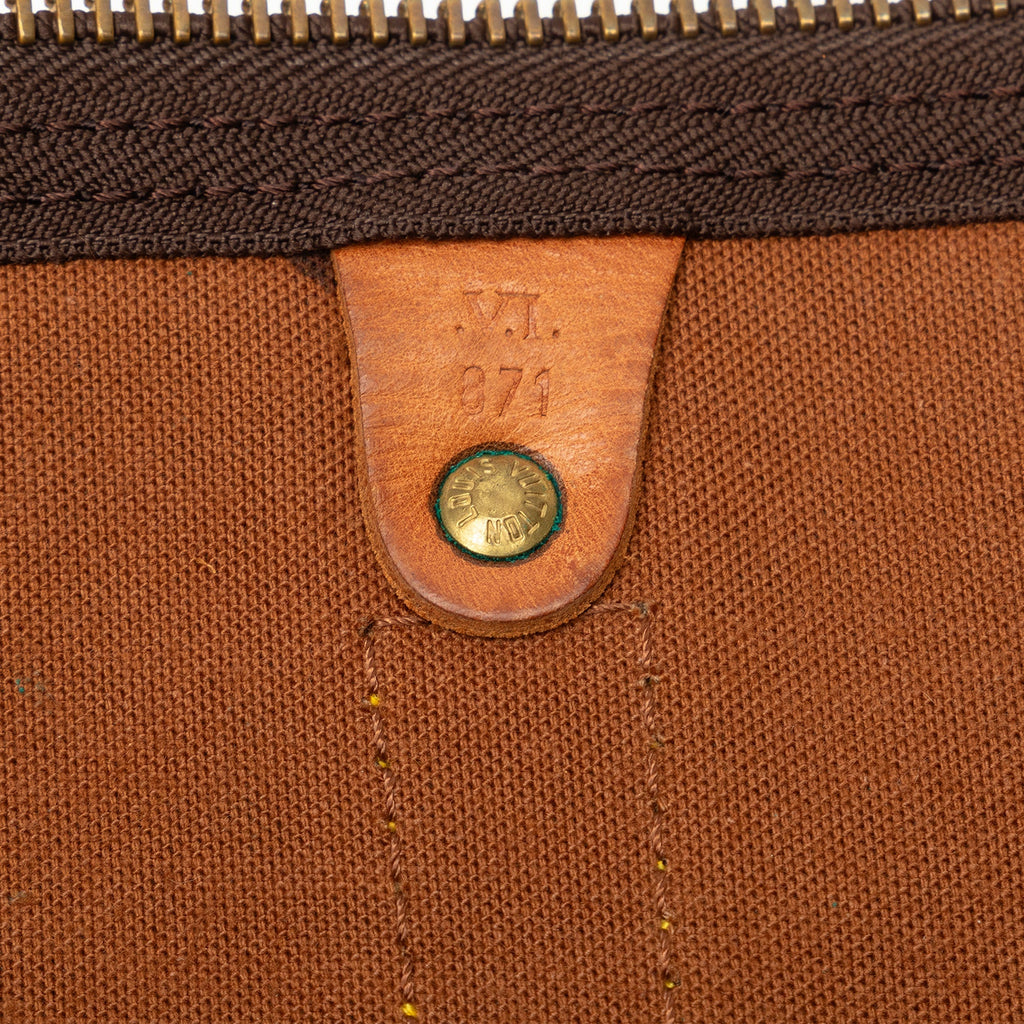 Brown Louis Vuitton Monogram Keepall 55 Travel Bag