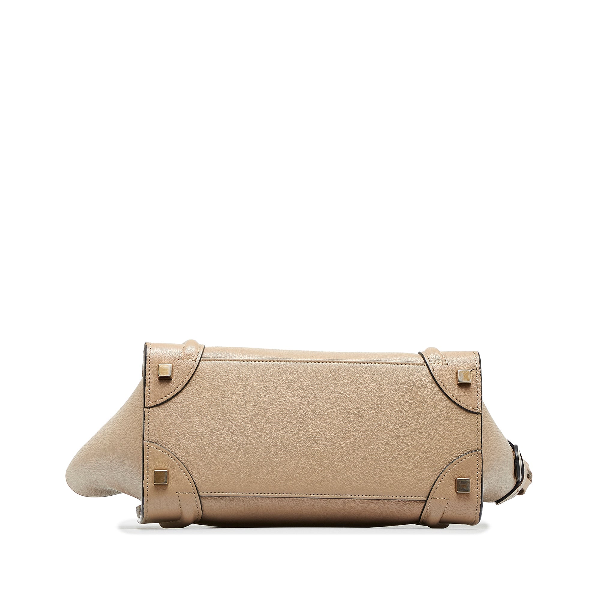 Tan Celine Micro Luggage Tote Bicolor