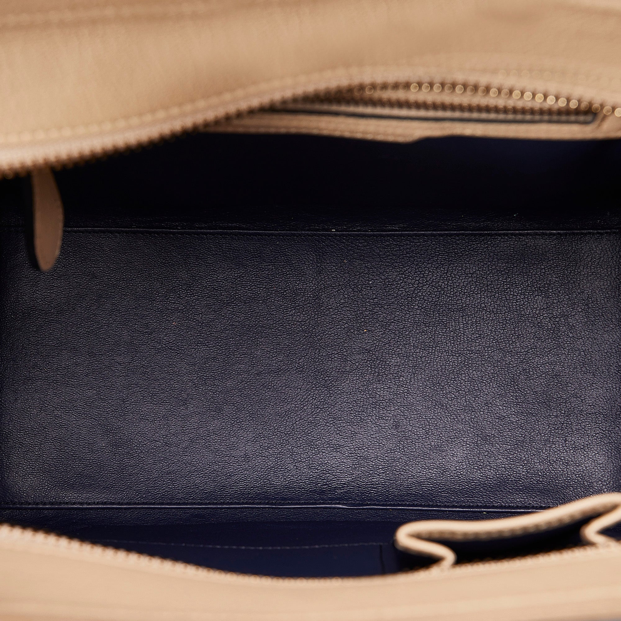 Tan Celine Micro Luggage Tote Bicolor