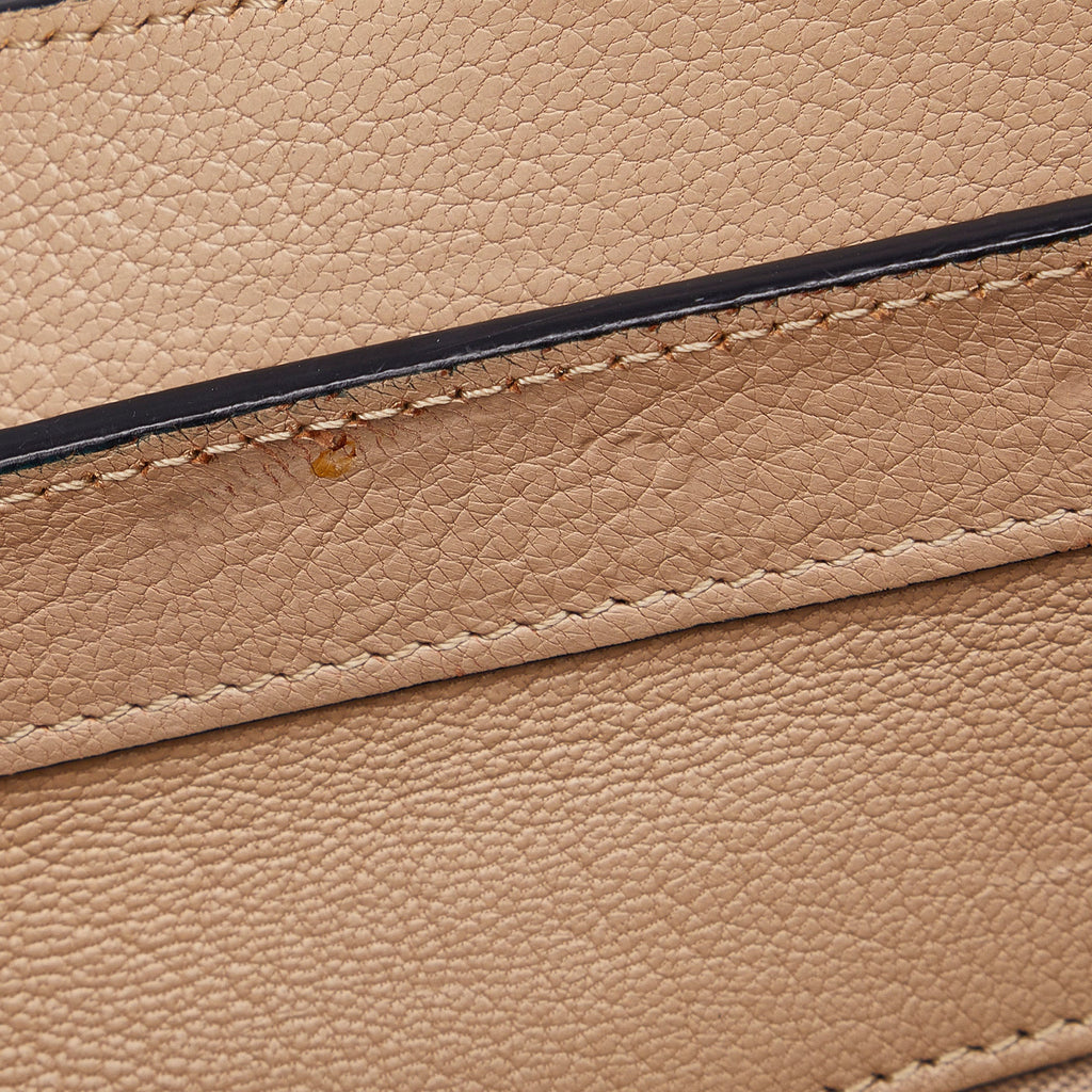 Tan Celine Micro Luggage Tote Bicolor