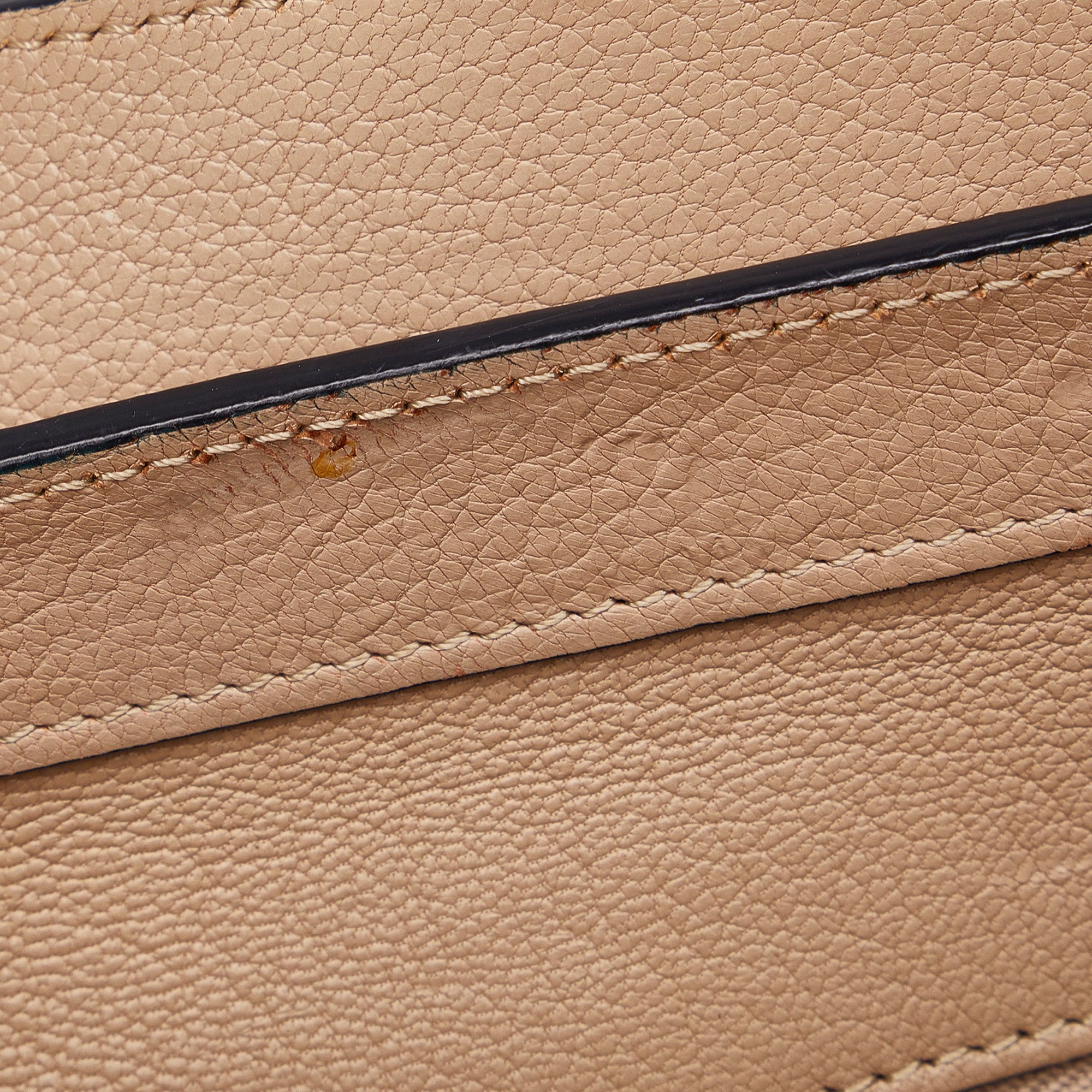 Tan Celine Micro Luggage Tote Bicolor