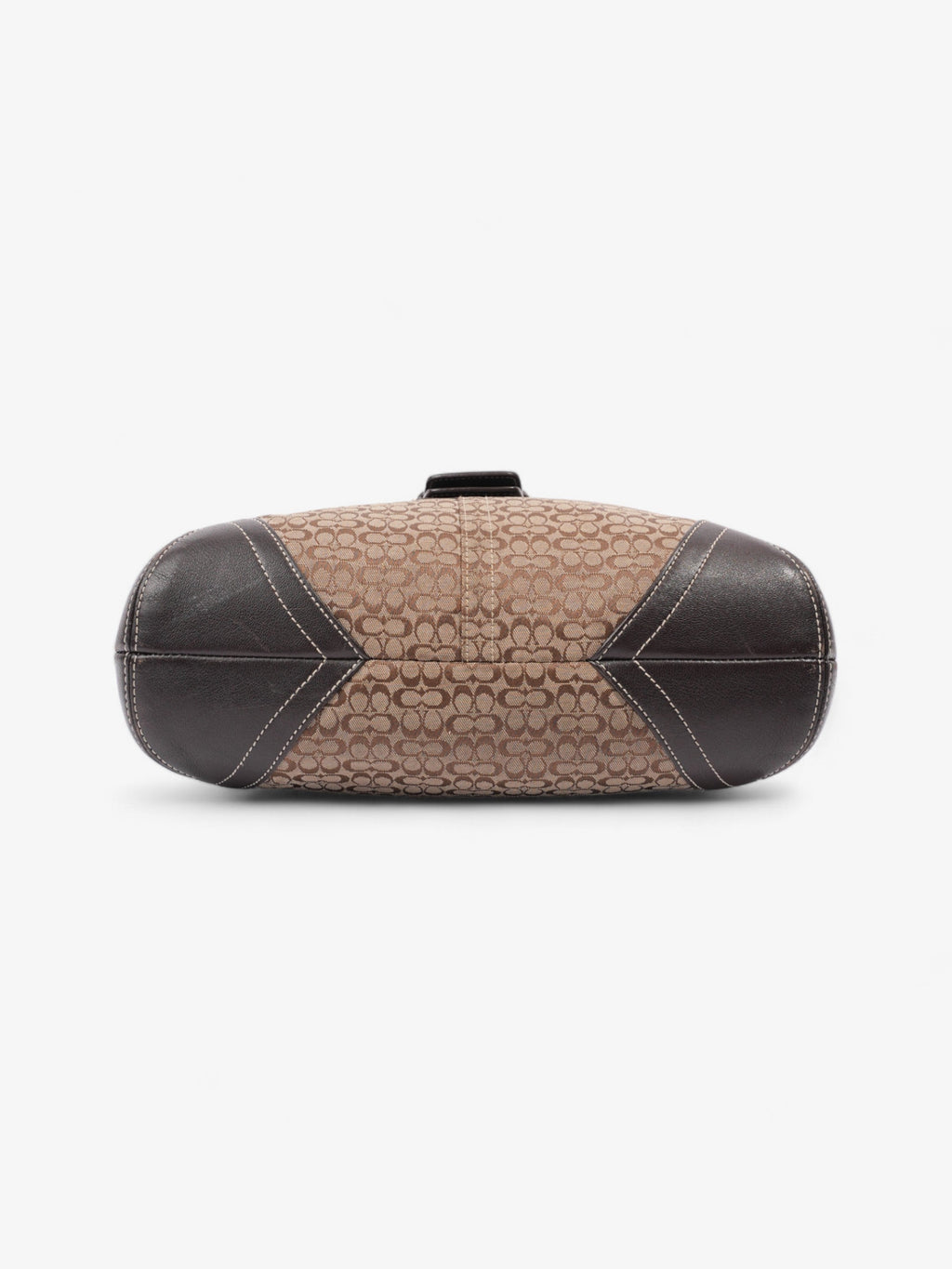Coach Monogram Flap Crossbody Brown Canvas