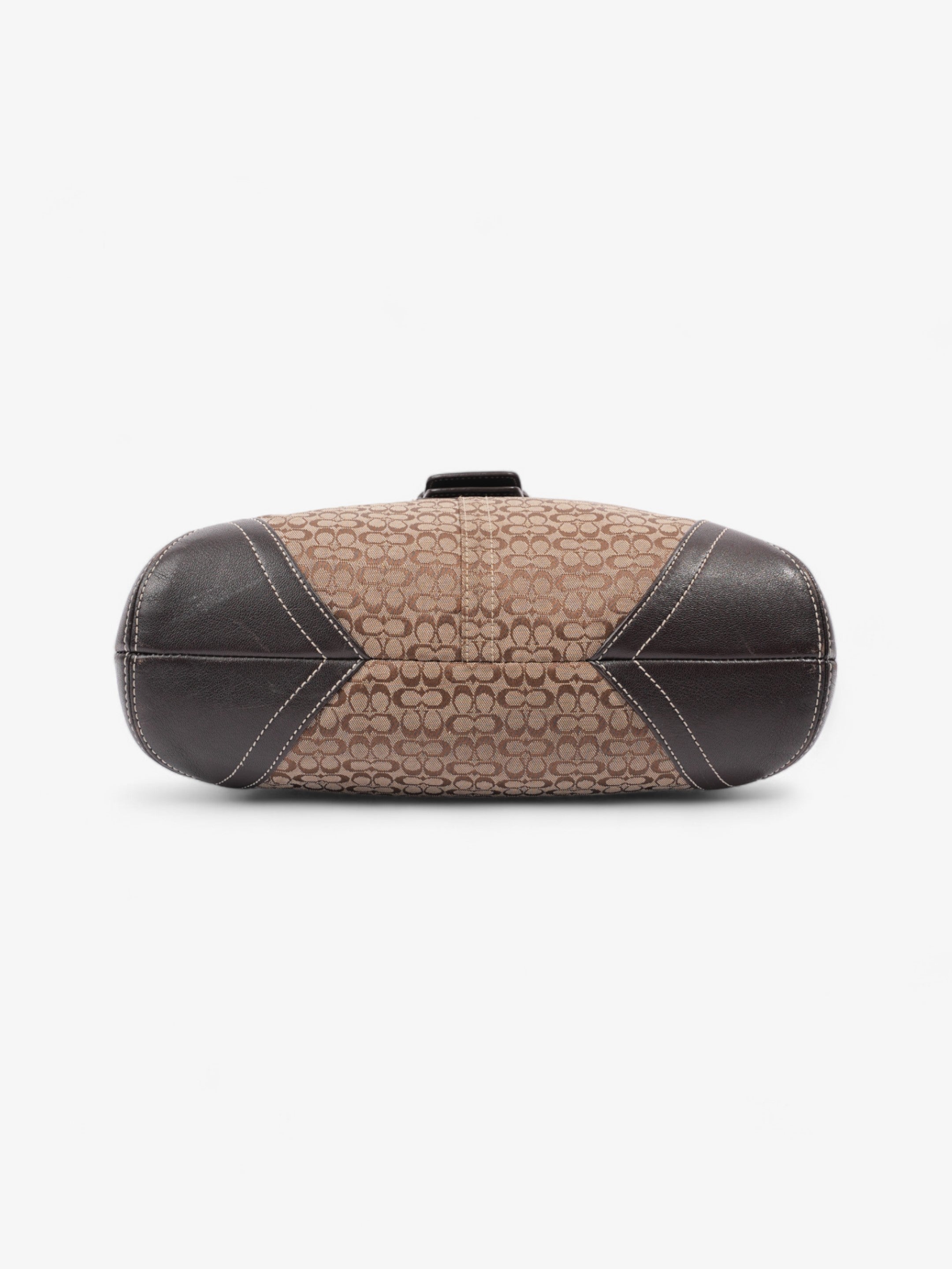 Coach Monogram Flap Crossbody Brown Canvas