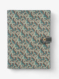 Coach A5 Organiser Notebook Green Monogram Print Coated Canvas