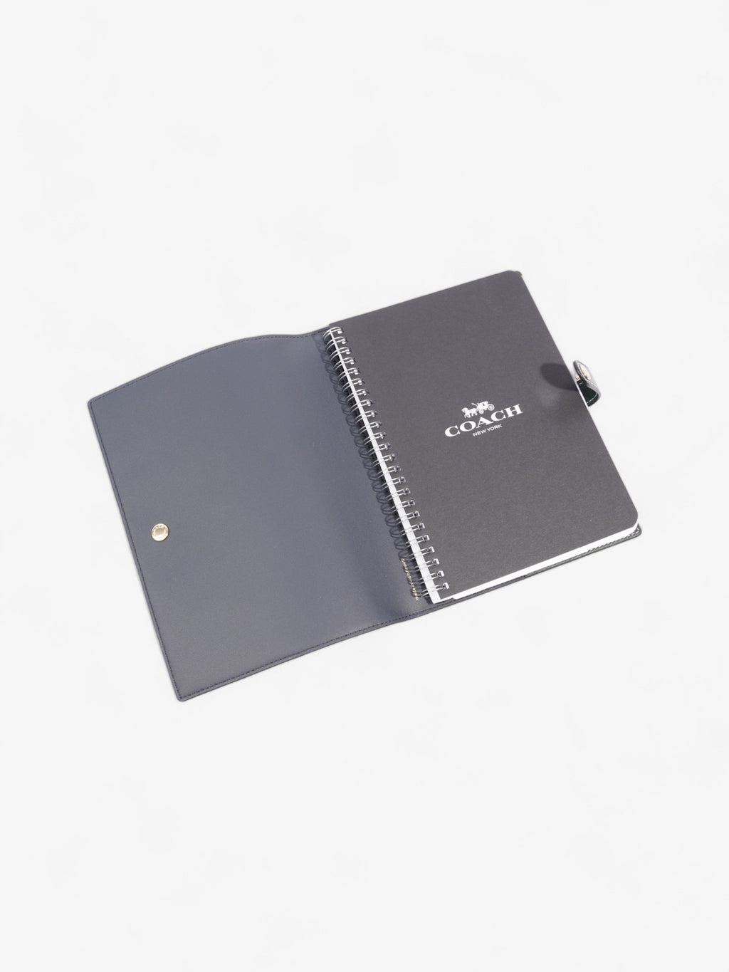 Coach A5 Organiser Notebook Green Monogram Print Coated Canvas