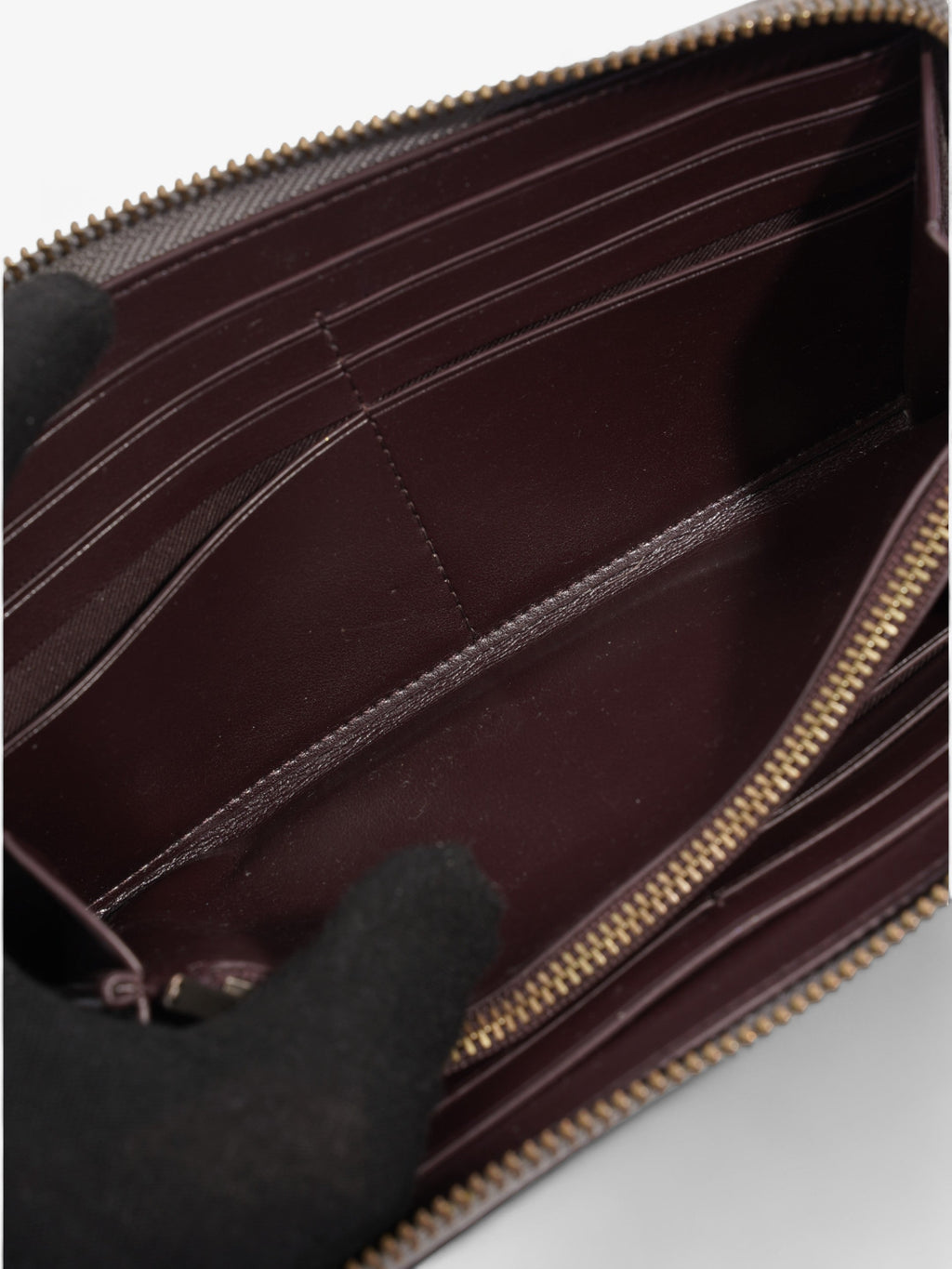 Coach Studded Zip Around Wallet Grey Leather