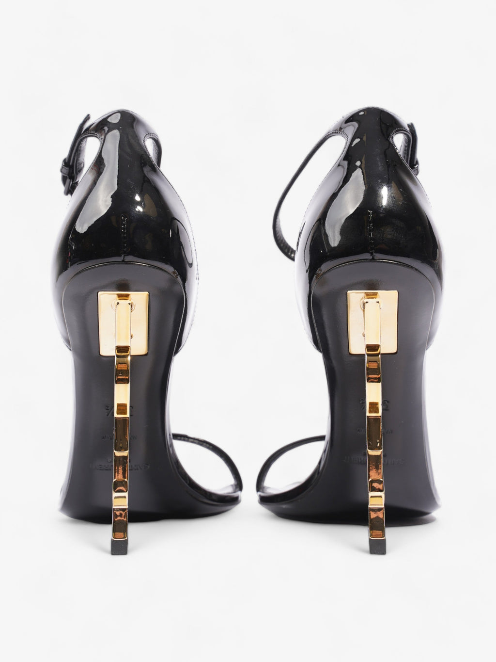 Saint Laurent Opyum 110mm Black / Gold Leather EU 37.5 UK 4.5