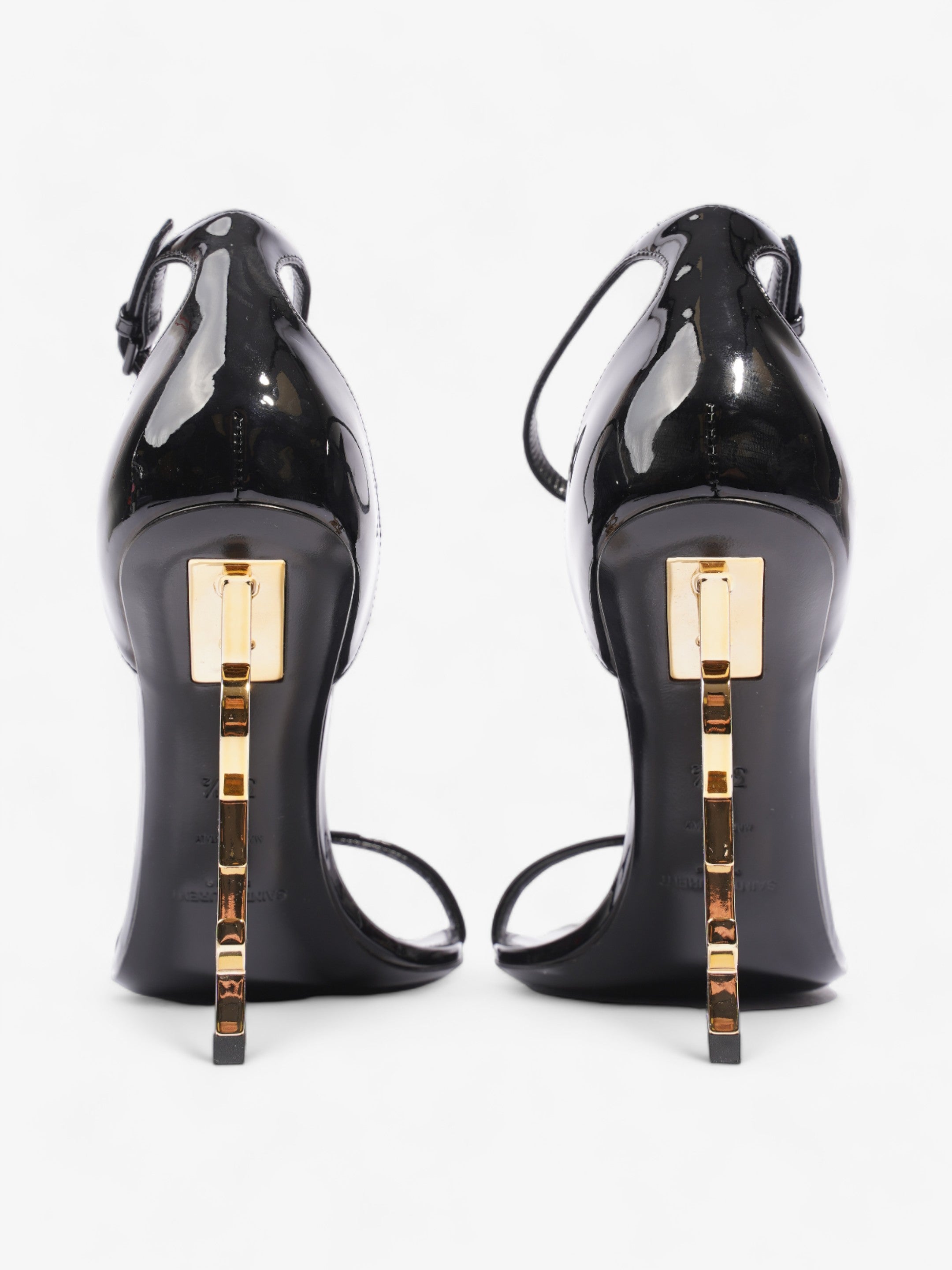 Saint Laurent Opyum 110mm Black / Gold Leather EU 37.5 UK 4.5