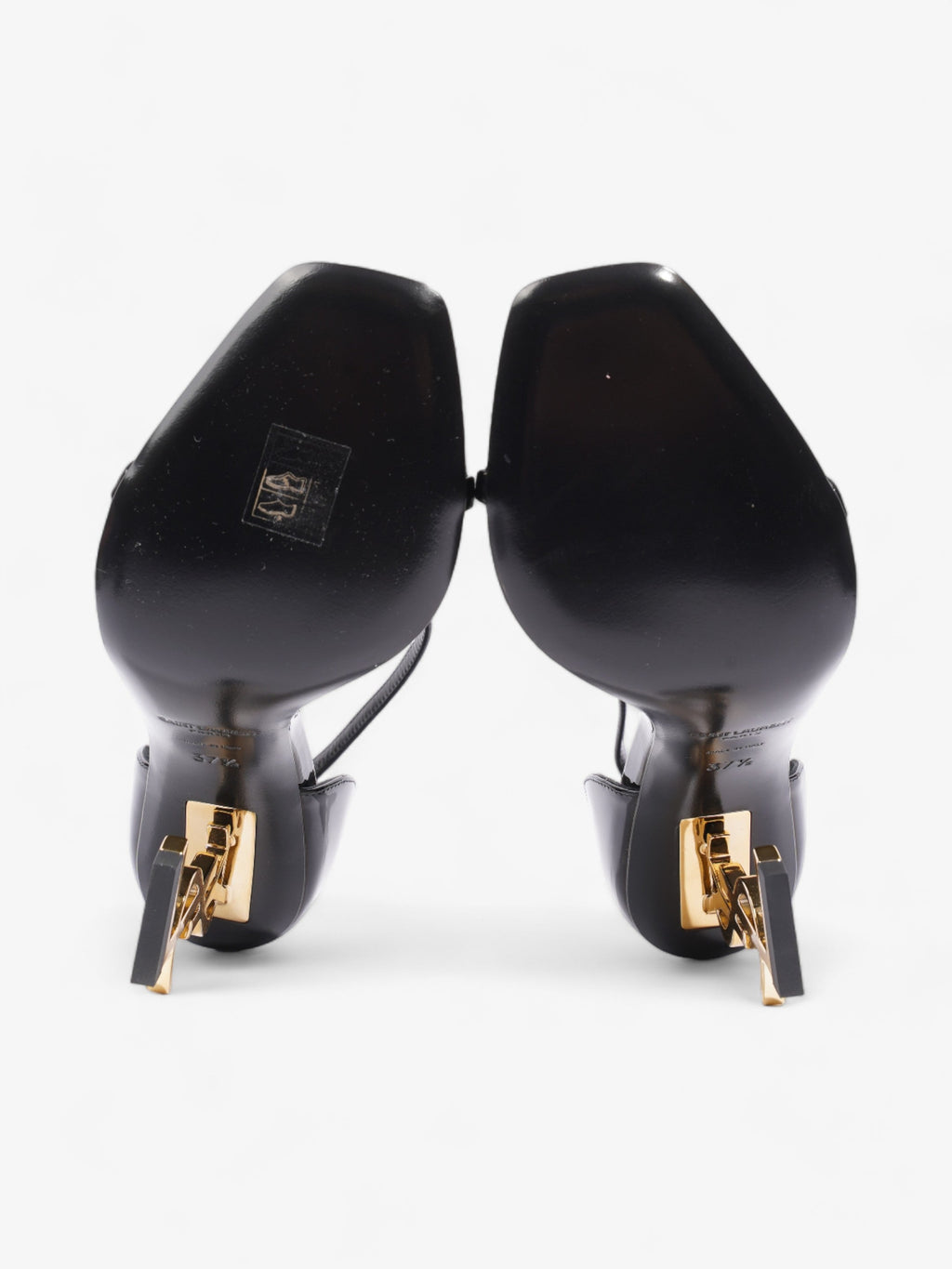 Saint Laurent Opyum 110mm Black / Gold Leather EU 37.5 UK 4.5