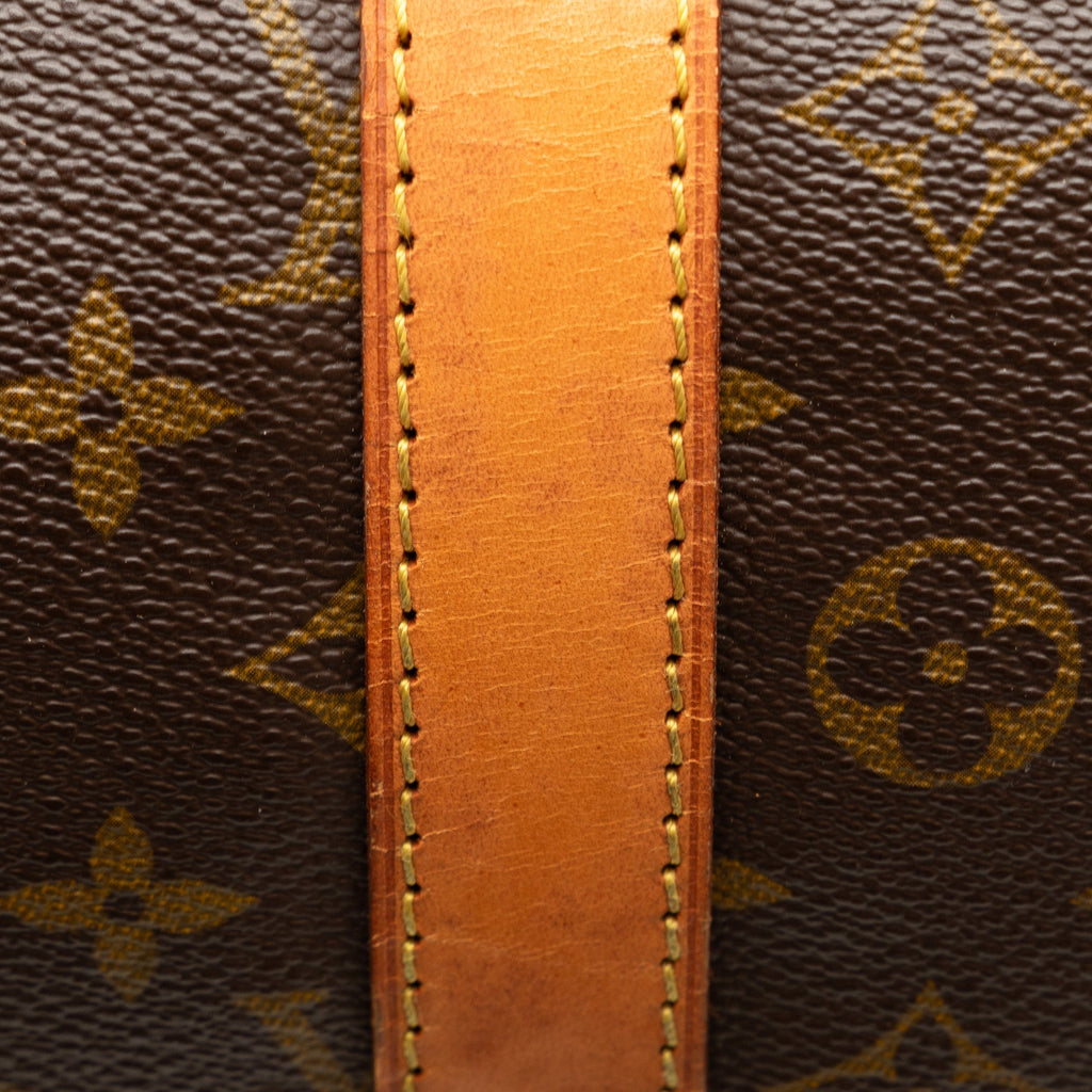 Brown Louis Vuitton Monogram Keepall 55 Travel Bag