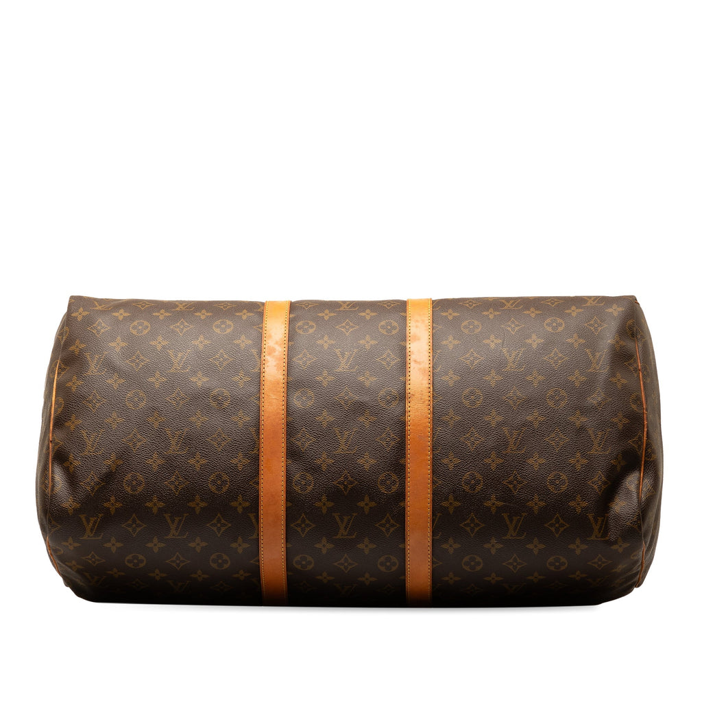 Brown Louis Vuitton Monogram Keepall 55 Travel Bag
