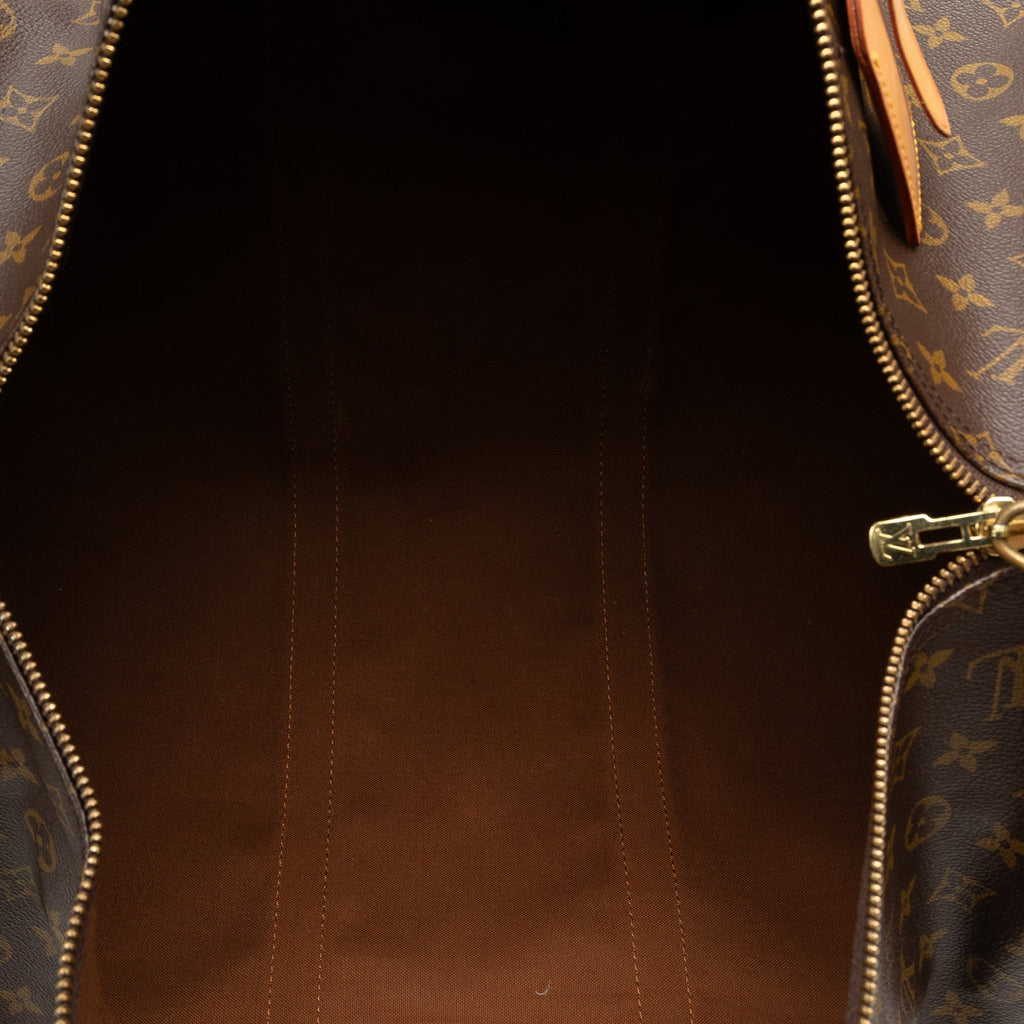 Brown Louis Vuitton Monogram Keepall 55 Travel Bag