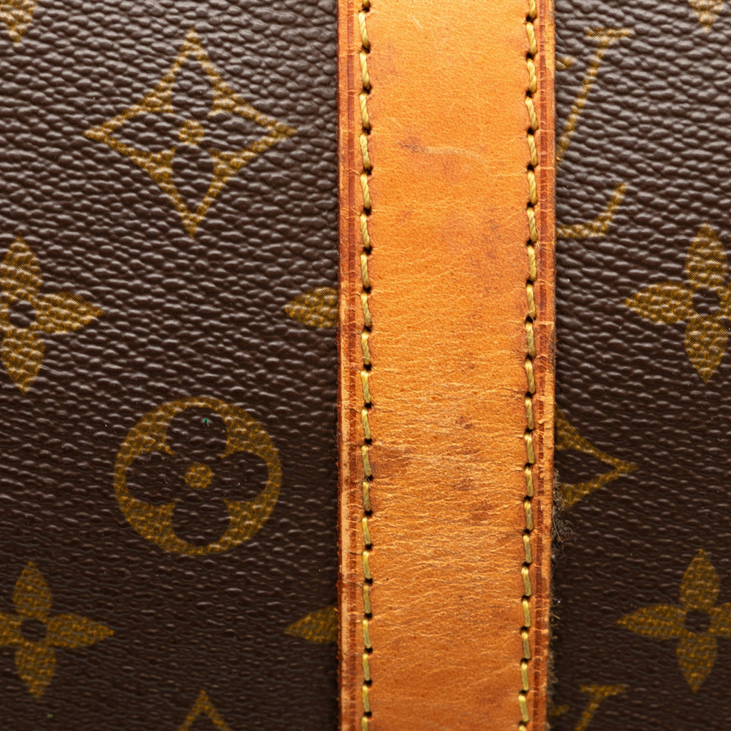 Brown Louis Vuitton Monogram Keepall 55 Travel Bag