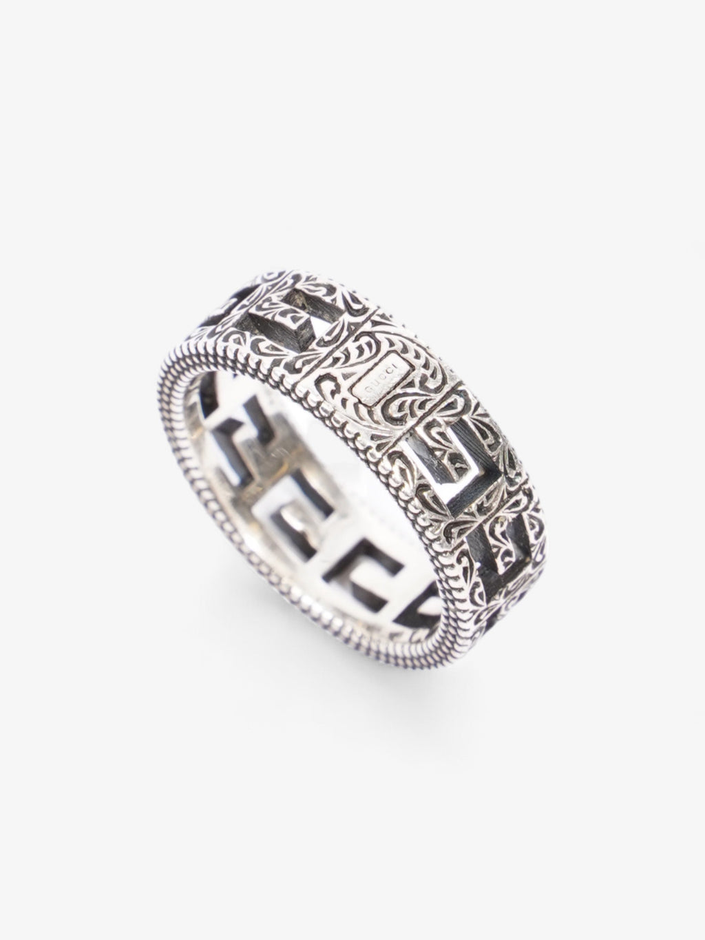 Gucci Sqaure G Ring Silver Silver Sterling 16 (Circumference - 56mm)