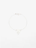 Gucci Trademark Heart Bracelet Silver Silver Sterling 17