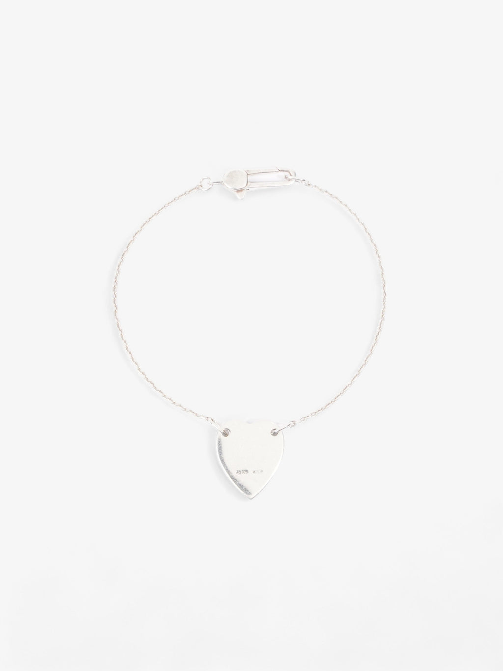 Gucci Trademark Heart Bracelet Silver Silver Sterling 17