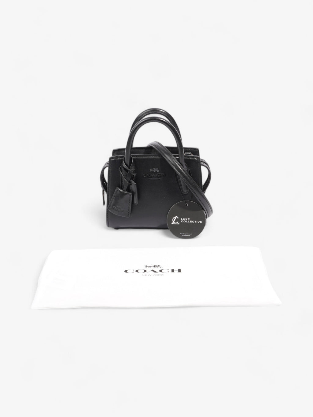 Coach Andrea Carryall Bag Black Leather