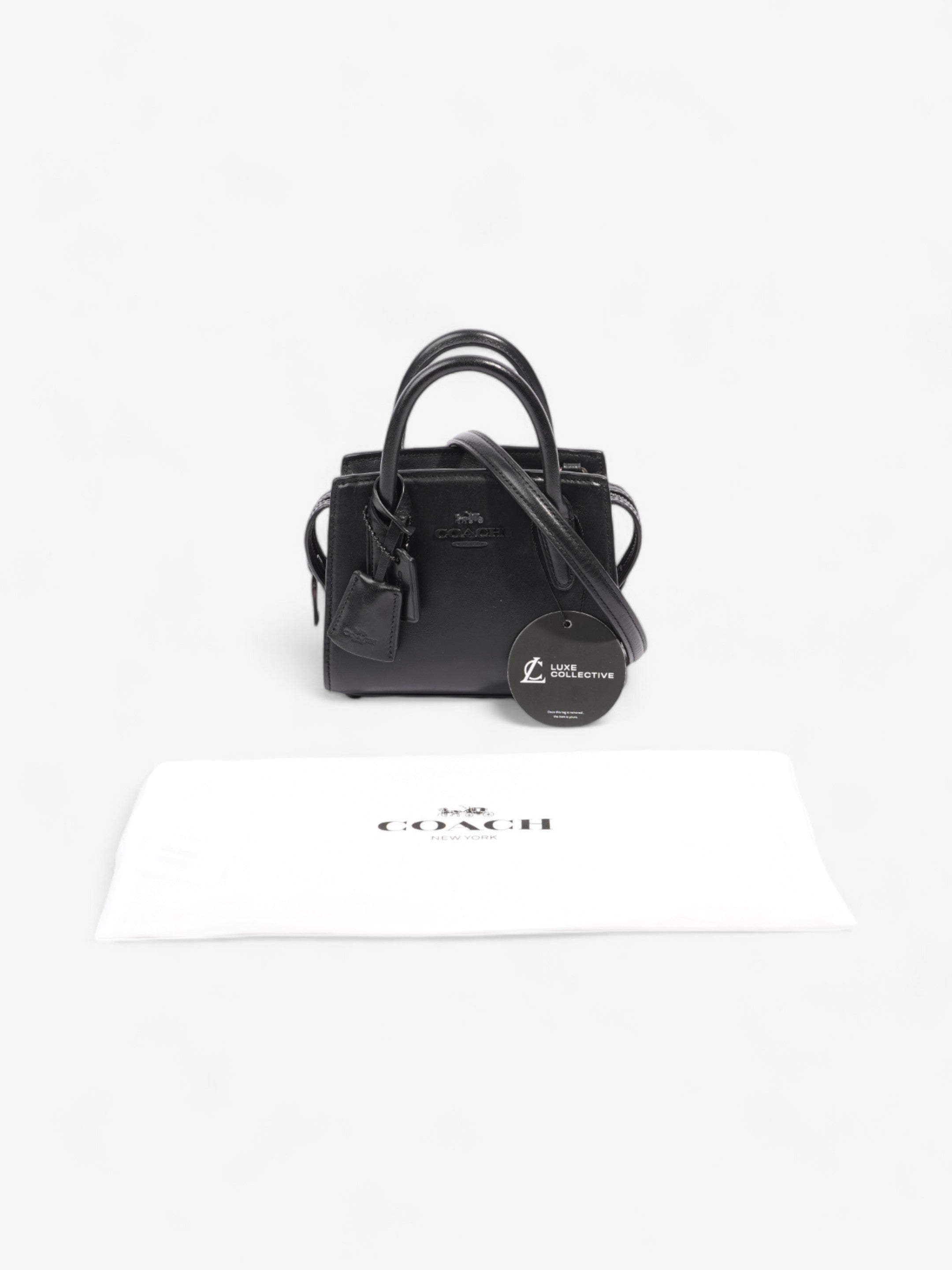Coach Andrea Carryall Bag Black Leather