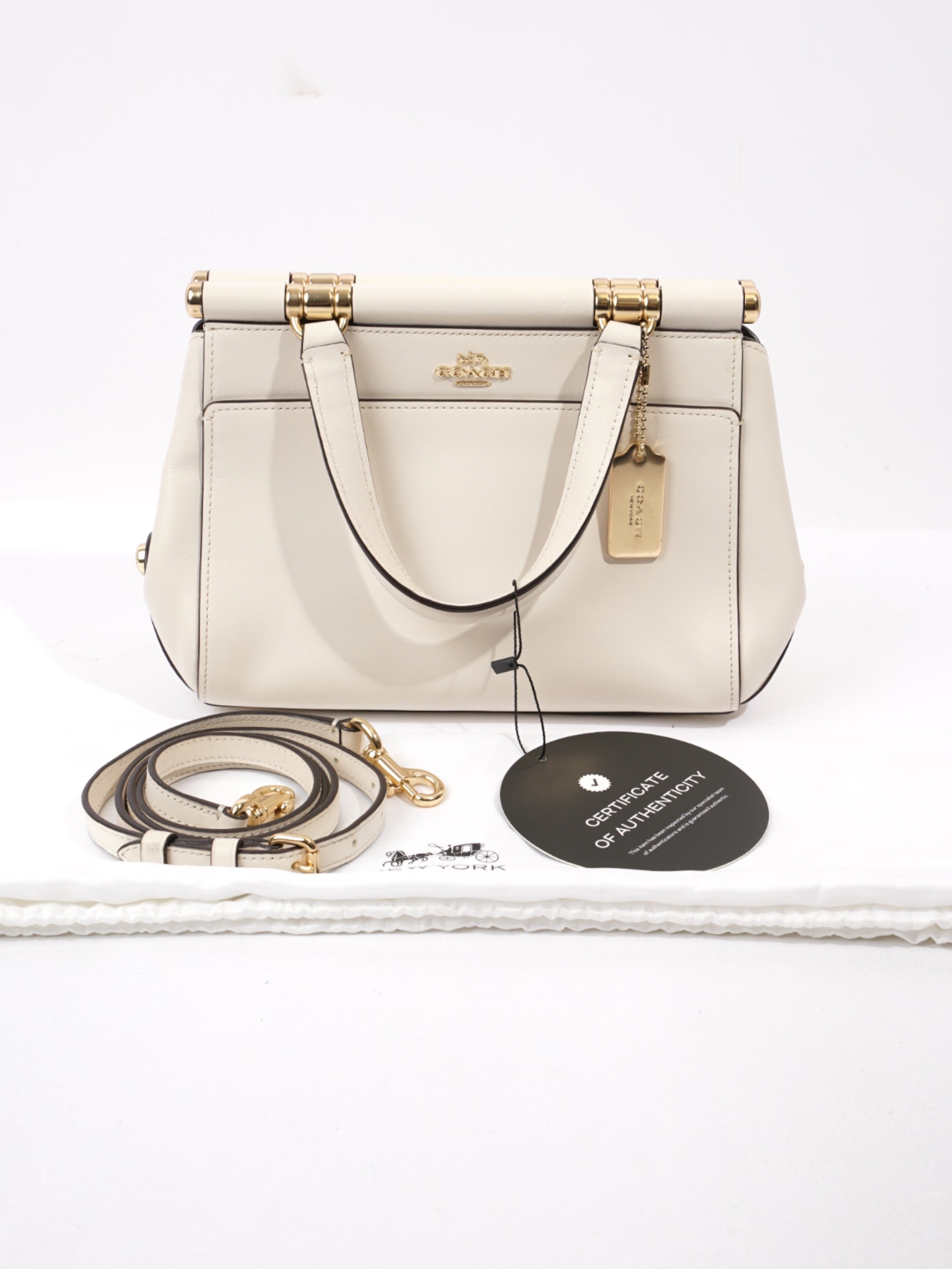 Coach Grace Chalk Calfskin Leather 20