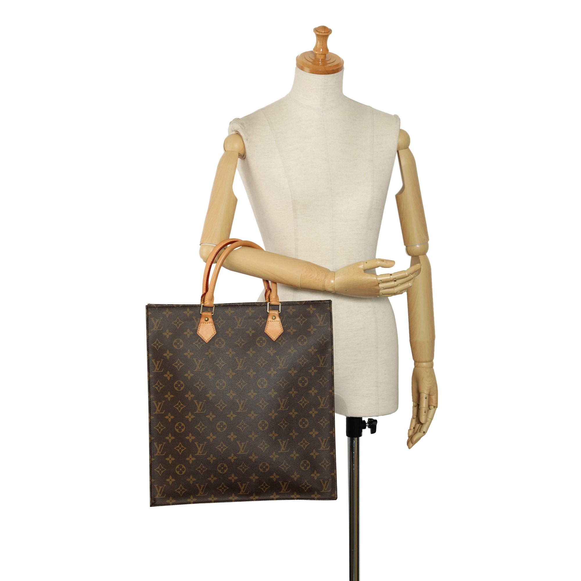 Brown Louis Vuitton Monogram Sac Plat Tote Bag