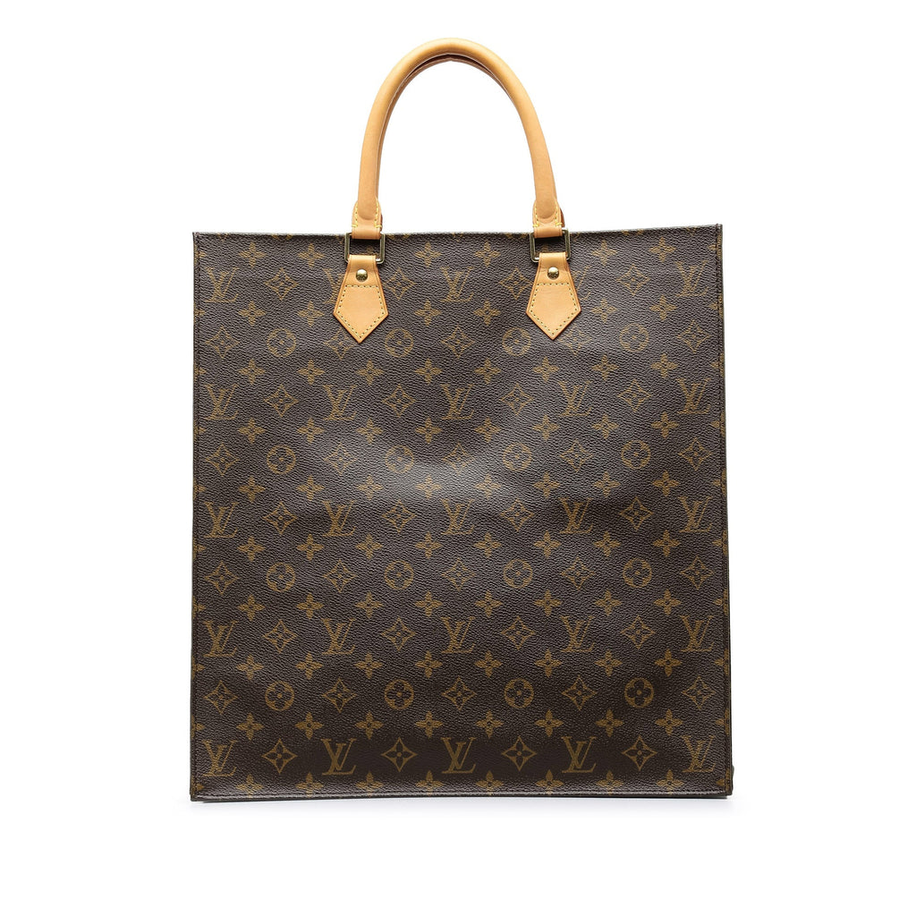 Brown Louis Vuitton Monogram Sac Plat Tote Bag