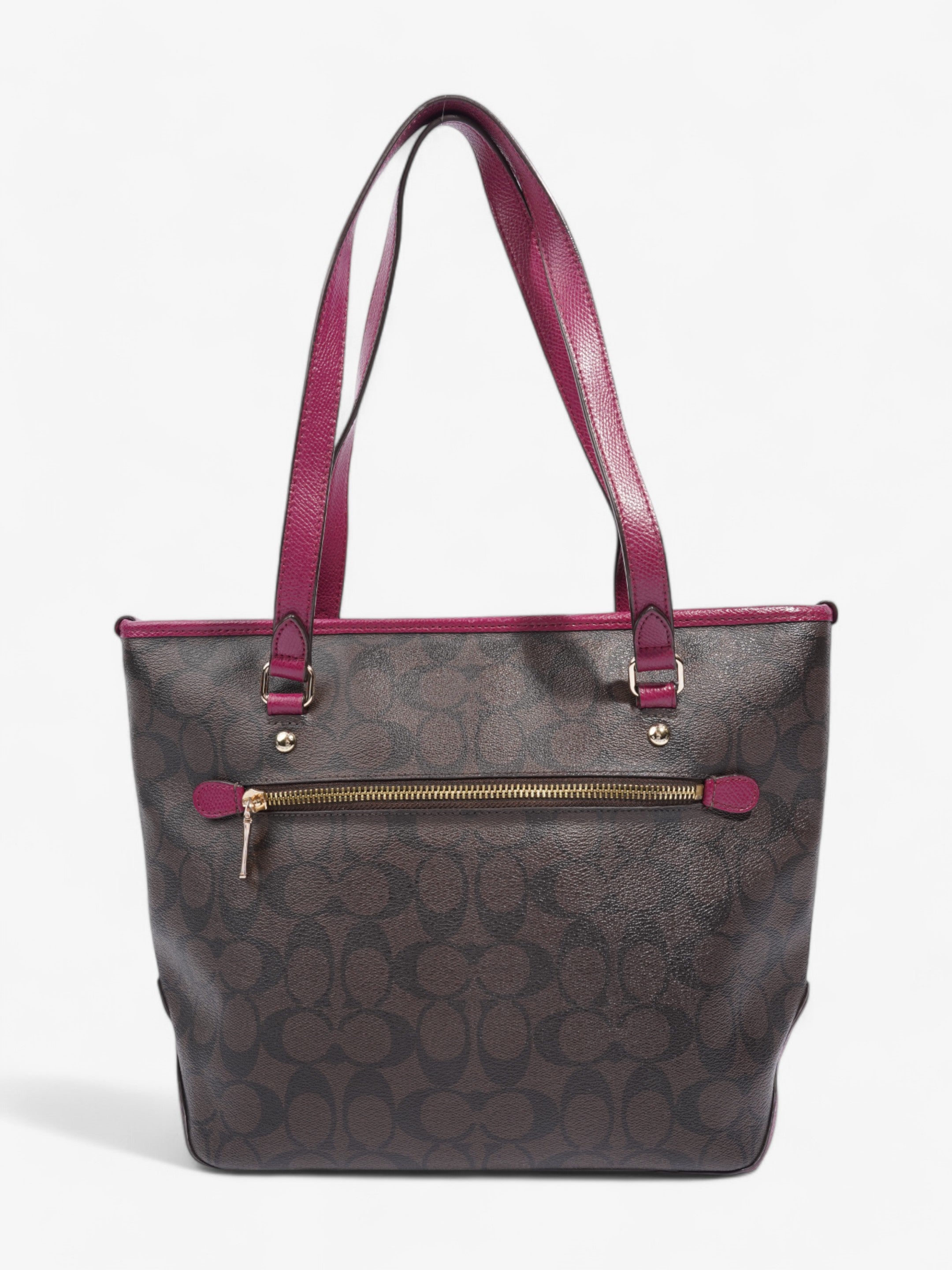 Coach Gallery Tote Brown / Magenta Canvas