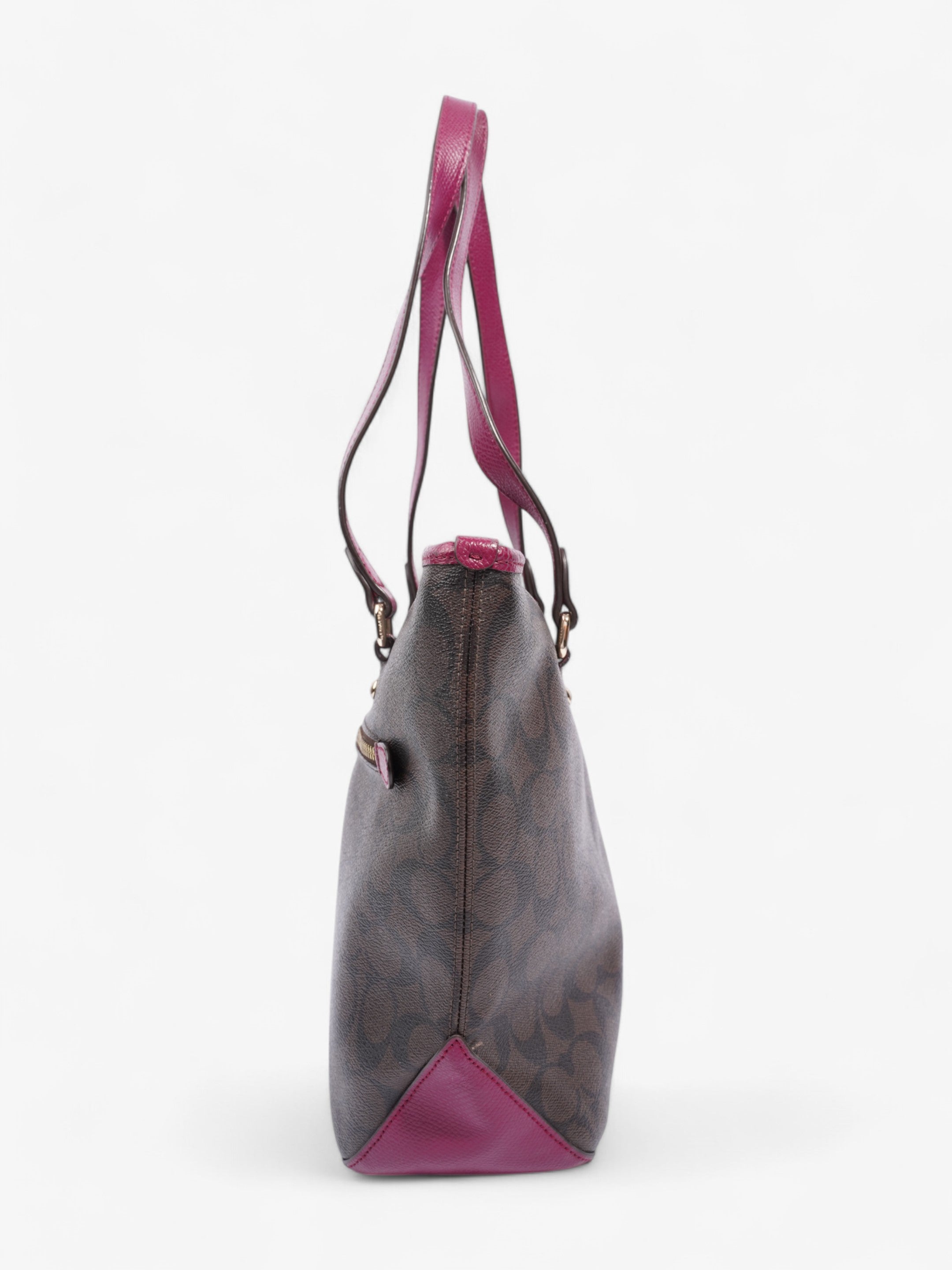 Coach Gallery Tote Brown / Magenta Canvas