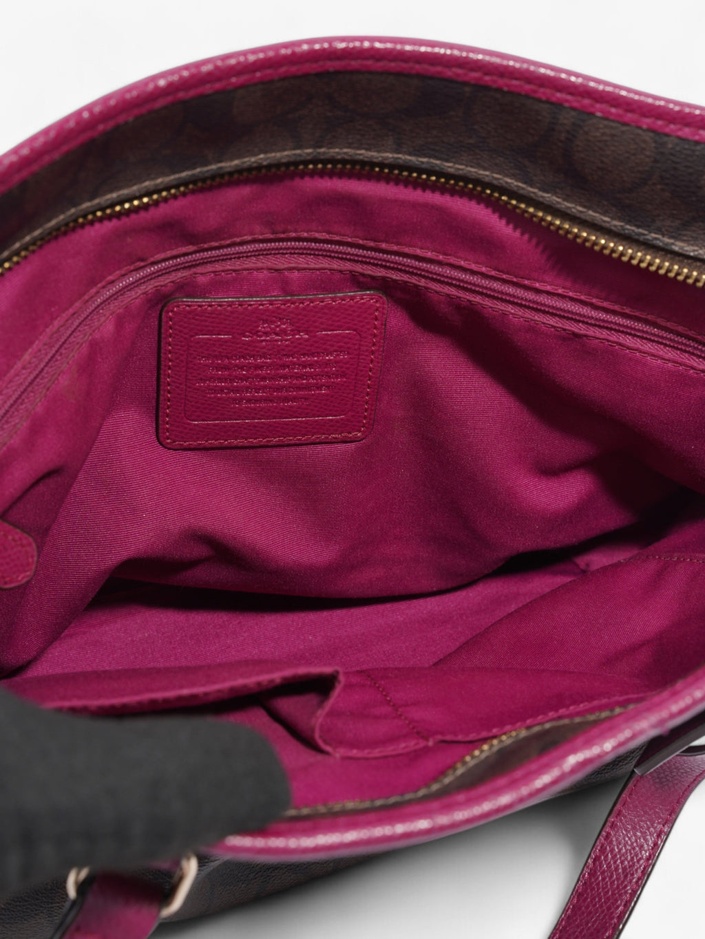 Coach Gallery Tote Brown / Magenta Canvas