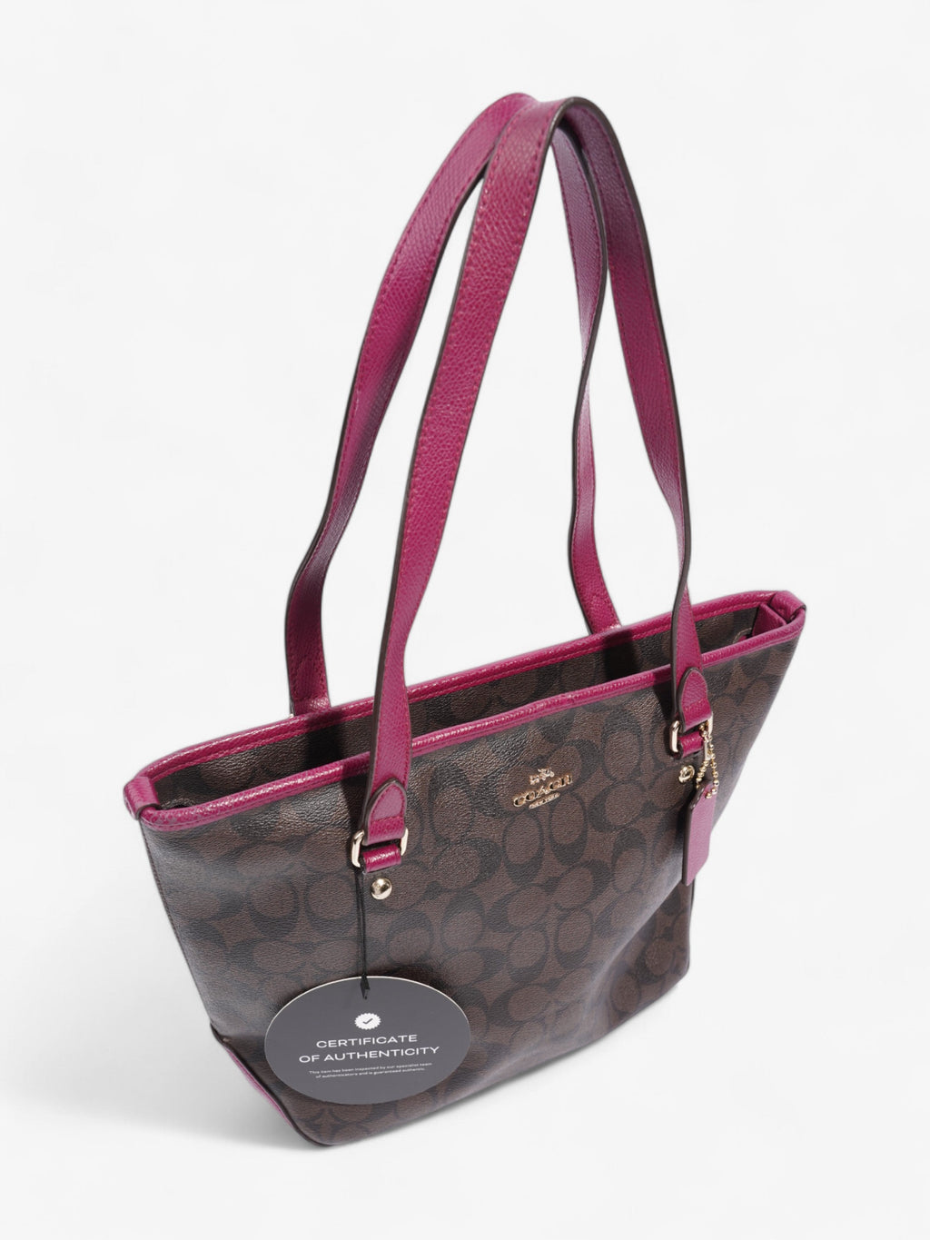 Coach Gallery Tote Brown / Magenta Canvas