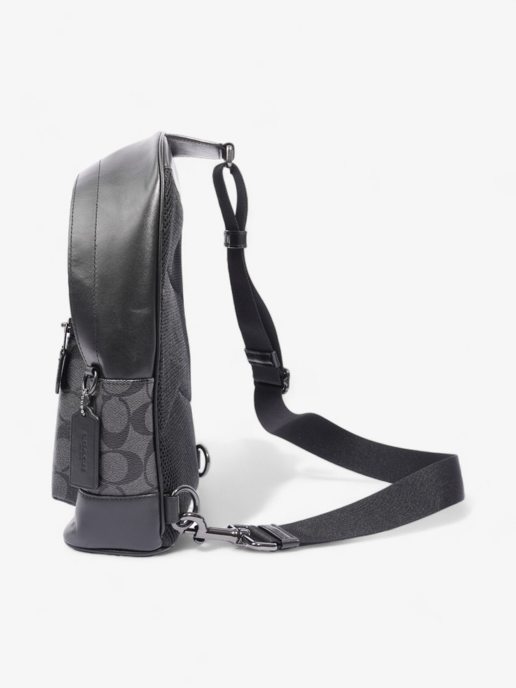 Coach West Pack Black Signature Canvas Coated Canvas