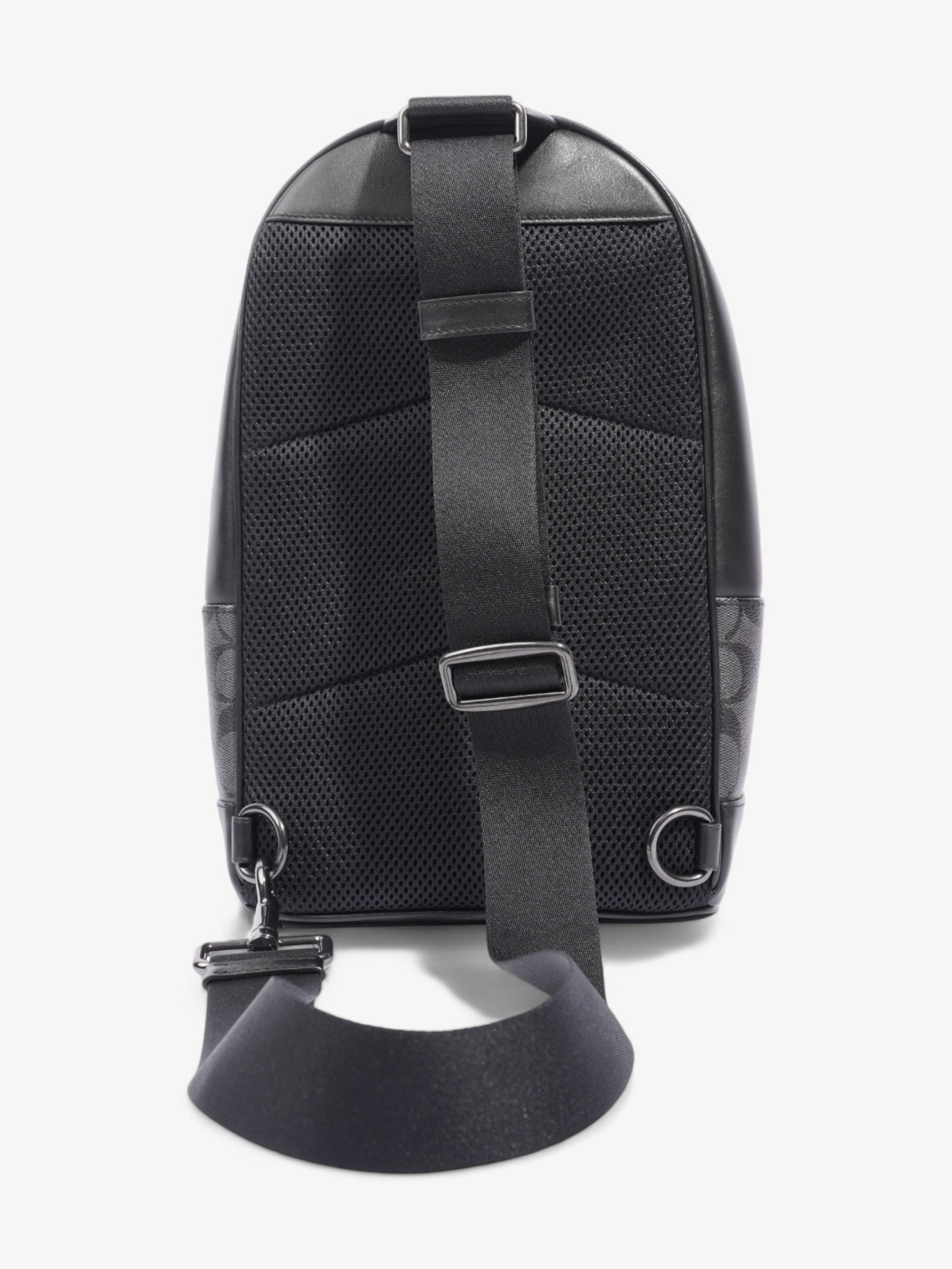 Coach West Pack Black Signature Canvas Coated Canvas