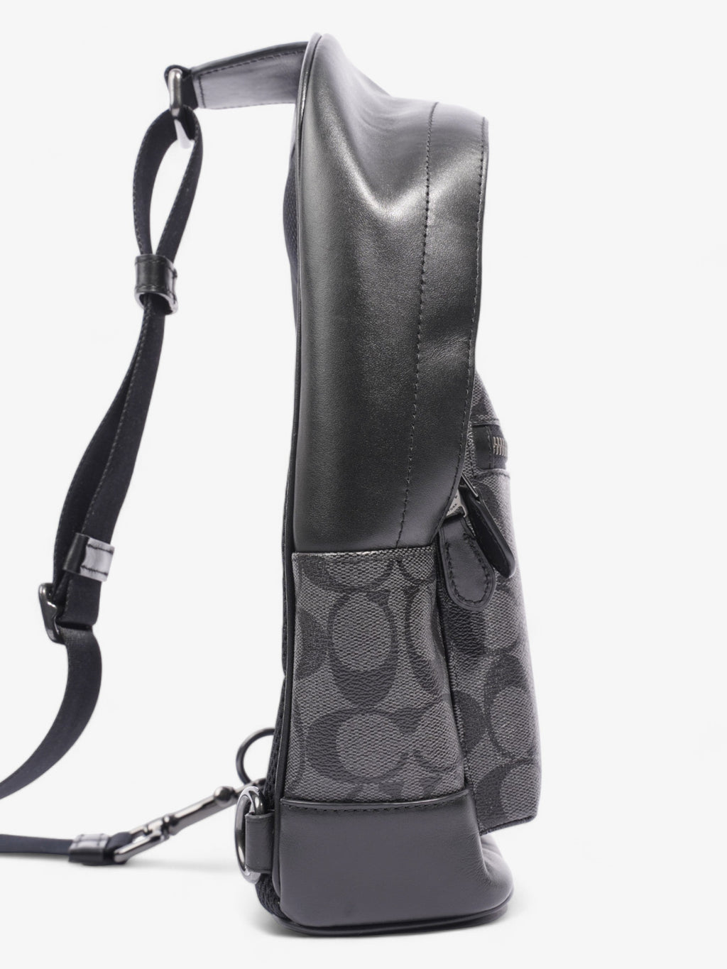 Coach West Pack Black Signature Canvas Coated Canvas