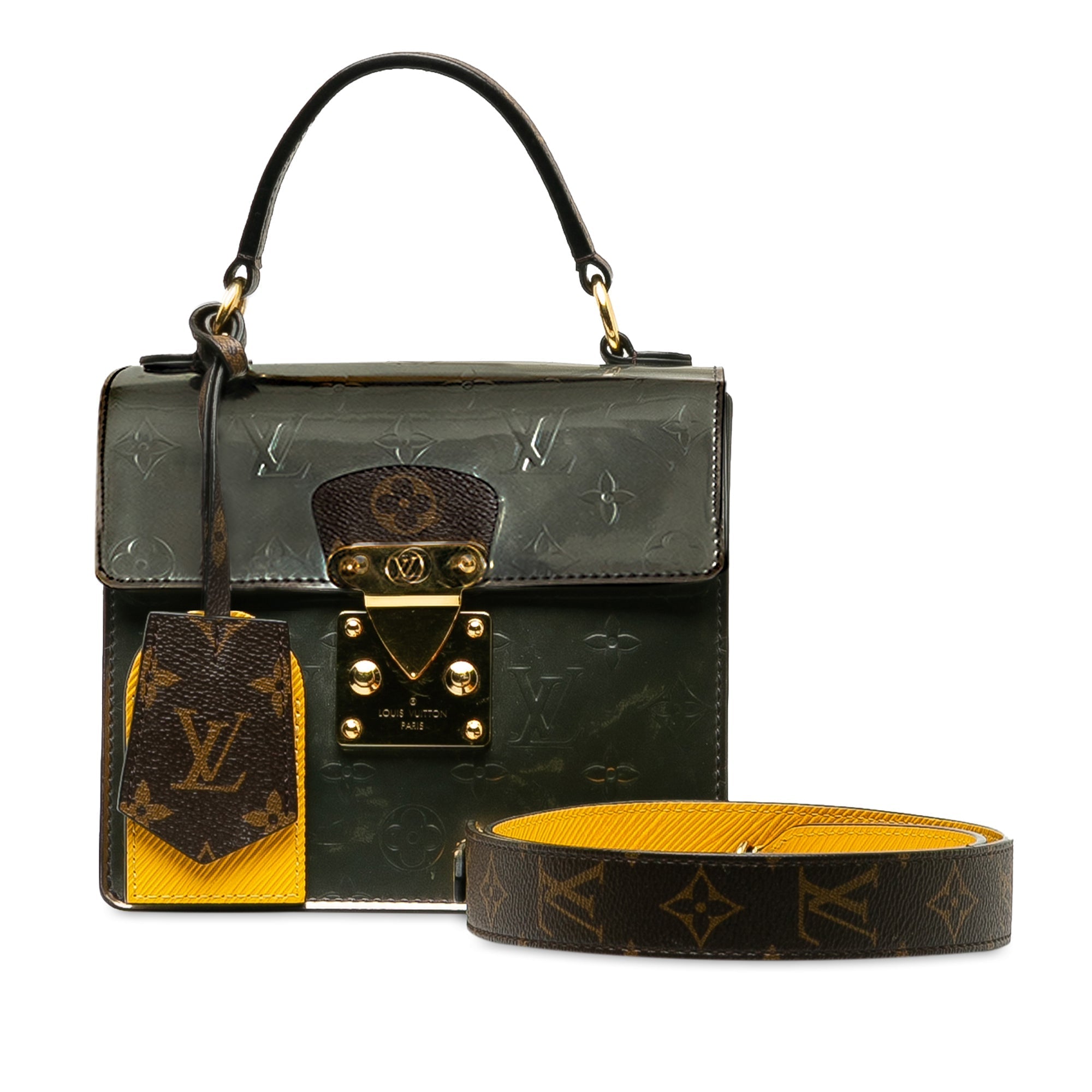 Silver Louis Vuitton Monogram Vernis Epi Spring Street Satchel
