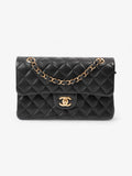 Chanel Classic Double Flap Black Lambskin Leather Small