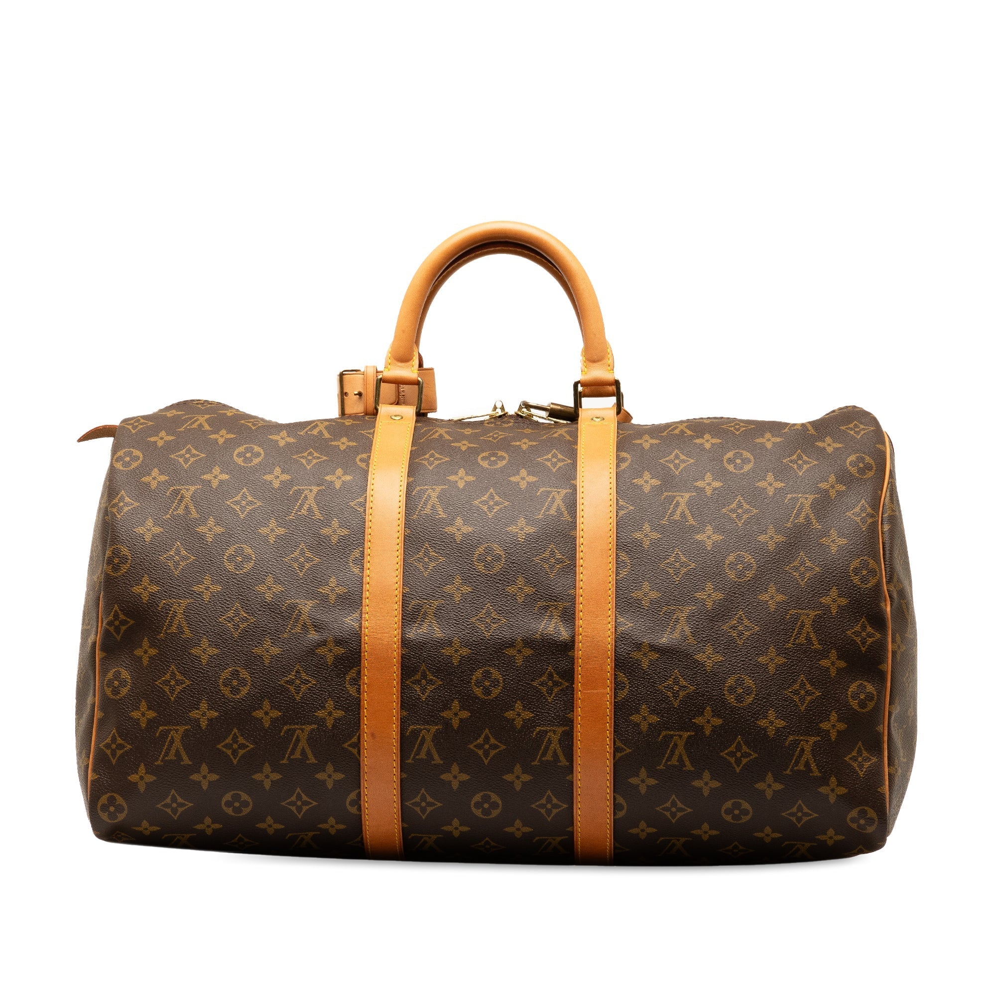 Brown Louis Vuitton Monogram Keepall 50 Travel Bag