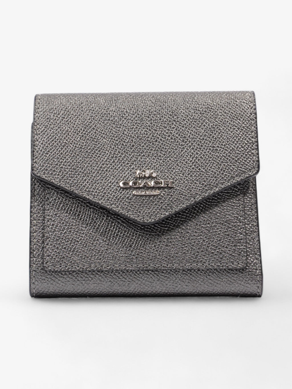 Coach Small Wallet Silver / Metallic Graphite Leather