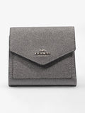 Coach Small Wallet Silver / Metallic Graphite Leather