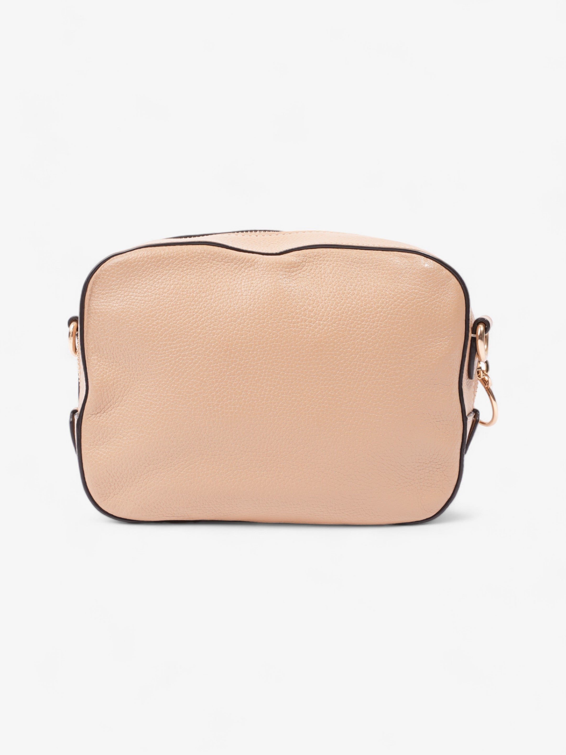Coach Zip Around Camera Bag Beige Leather