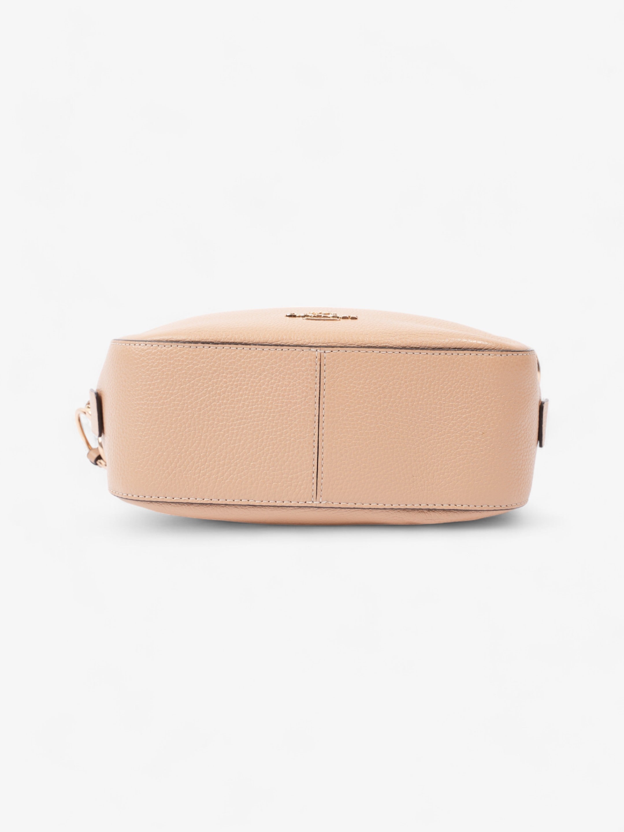 Coach Zip Around Camera Bag Beige Leather