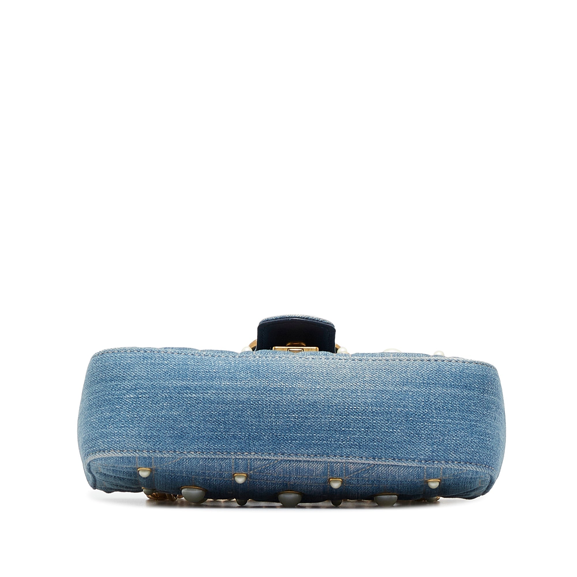 Gucci Pearly GG Marmont Mini Blue Denim MatelassÃƒÆ’Ã‚Â©
