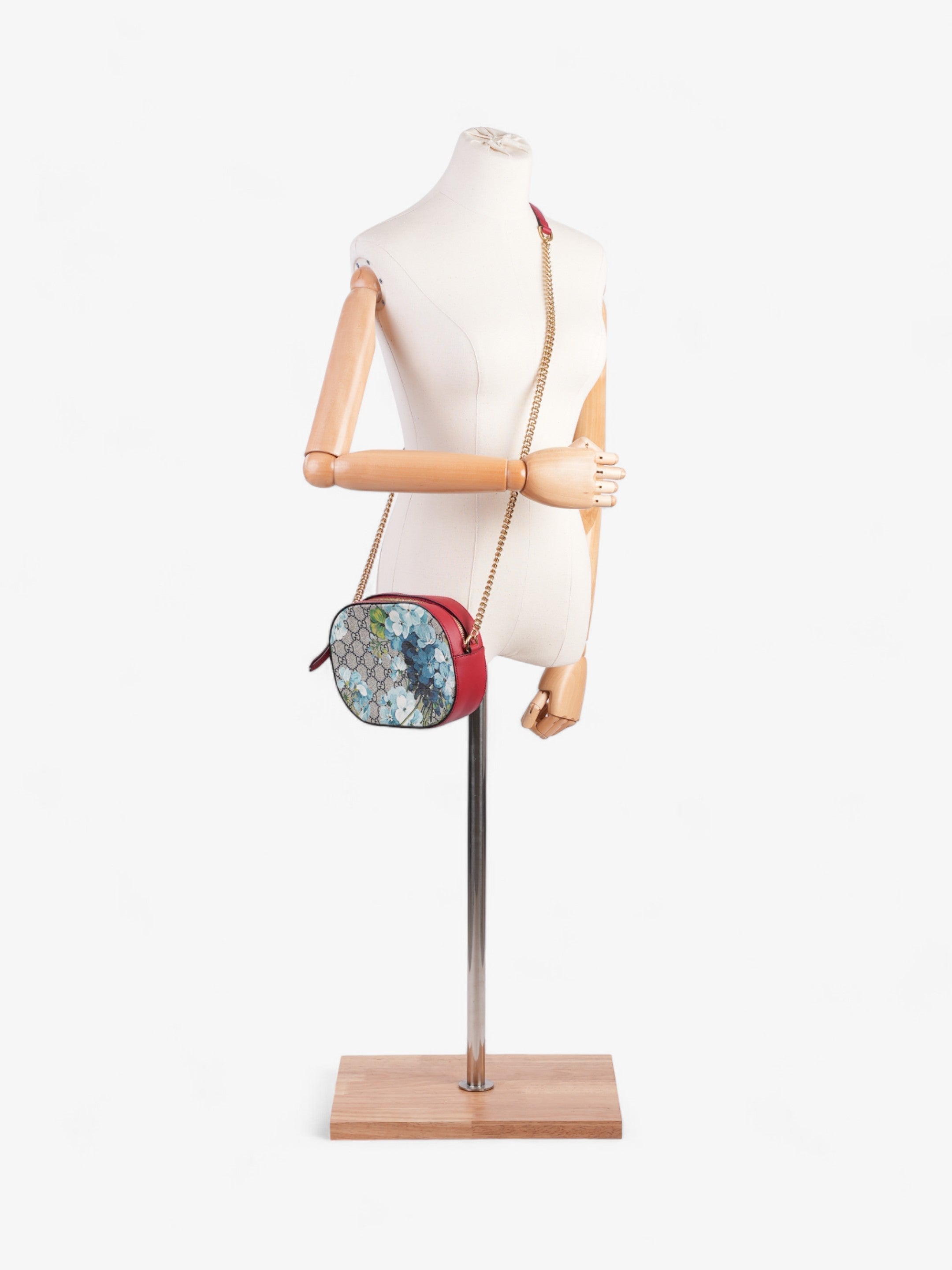 Gucci Blooms Chain GG Bloom / GG Supreme / Hibiscus Red Coated Canvas Mini