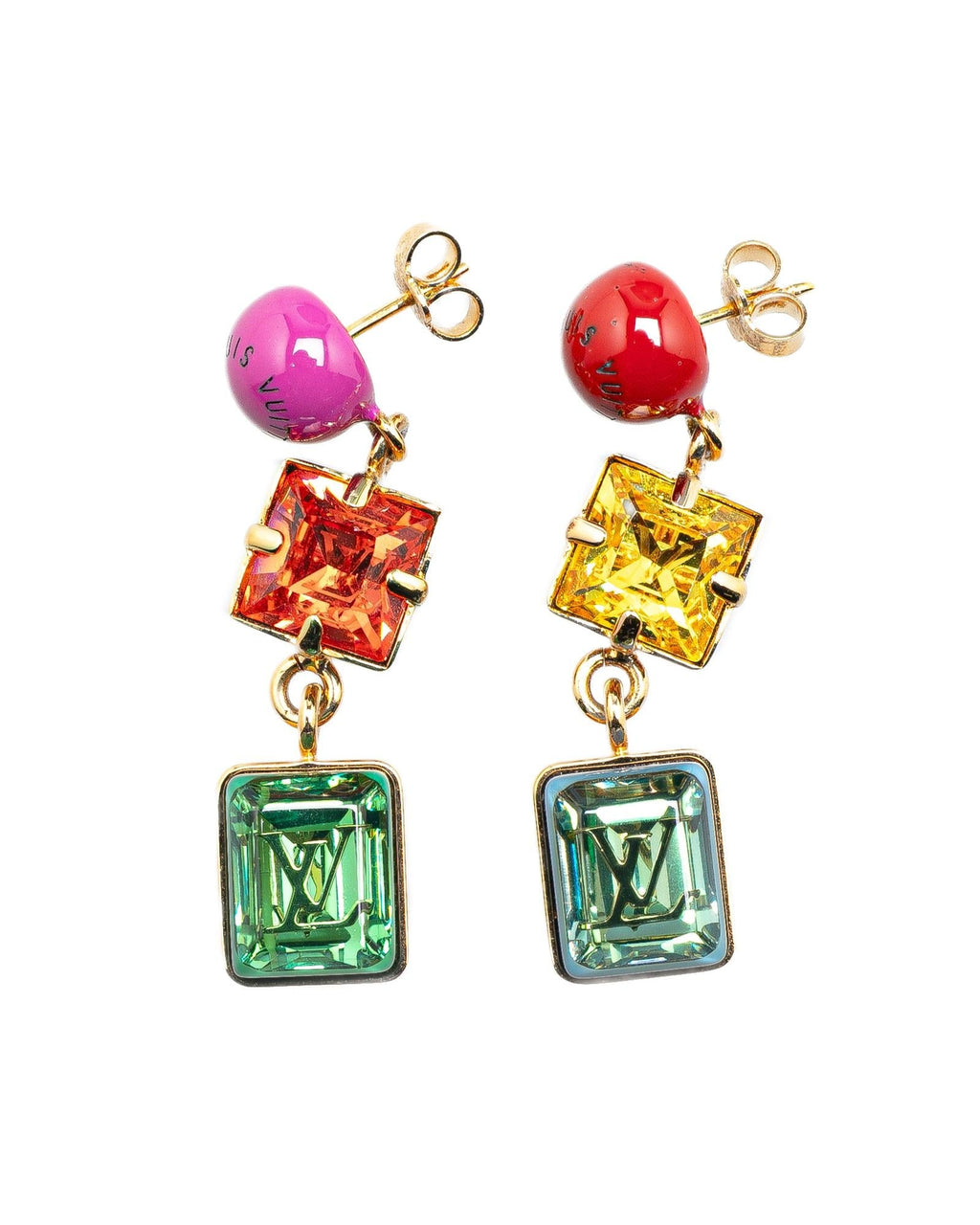 Resin & Crystal Cosmopolitan Drop Push Back Earrings